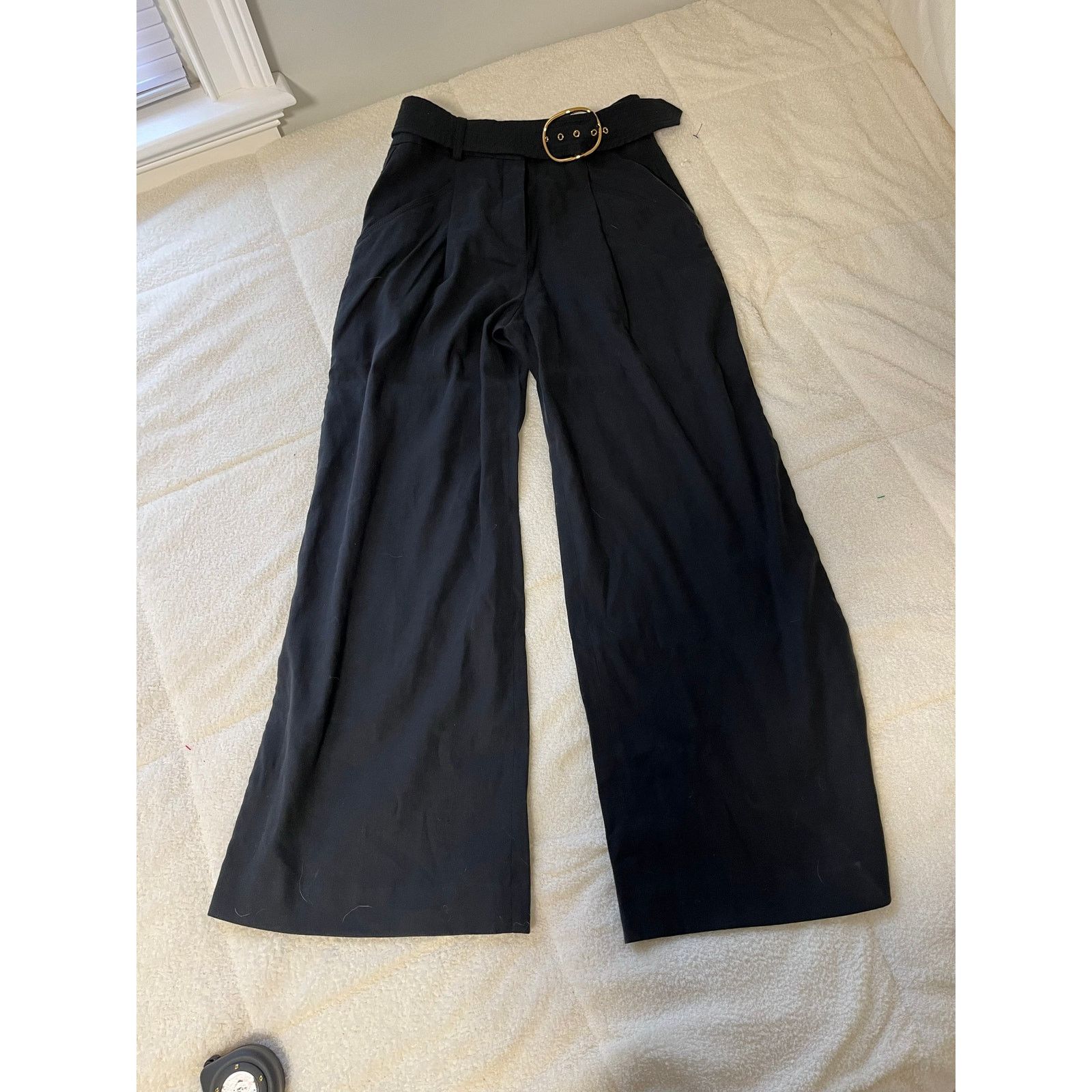Veronica Beard Veronica beard Rimini Belted Wide-Leg Pants size 8 Size 30" / US 8 / IT 44 - 2 Thumbnail