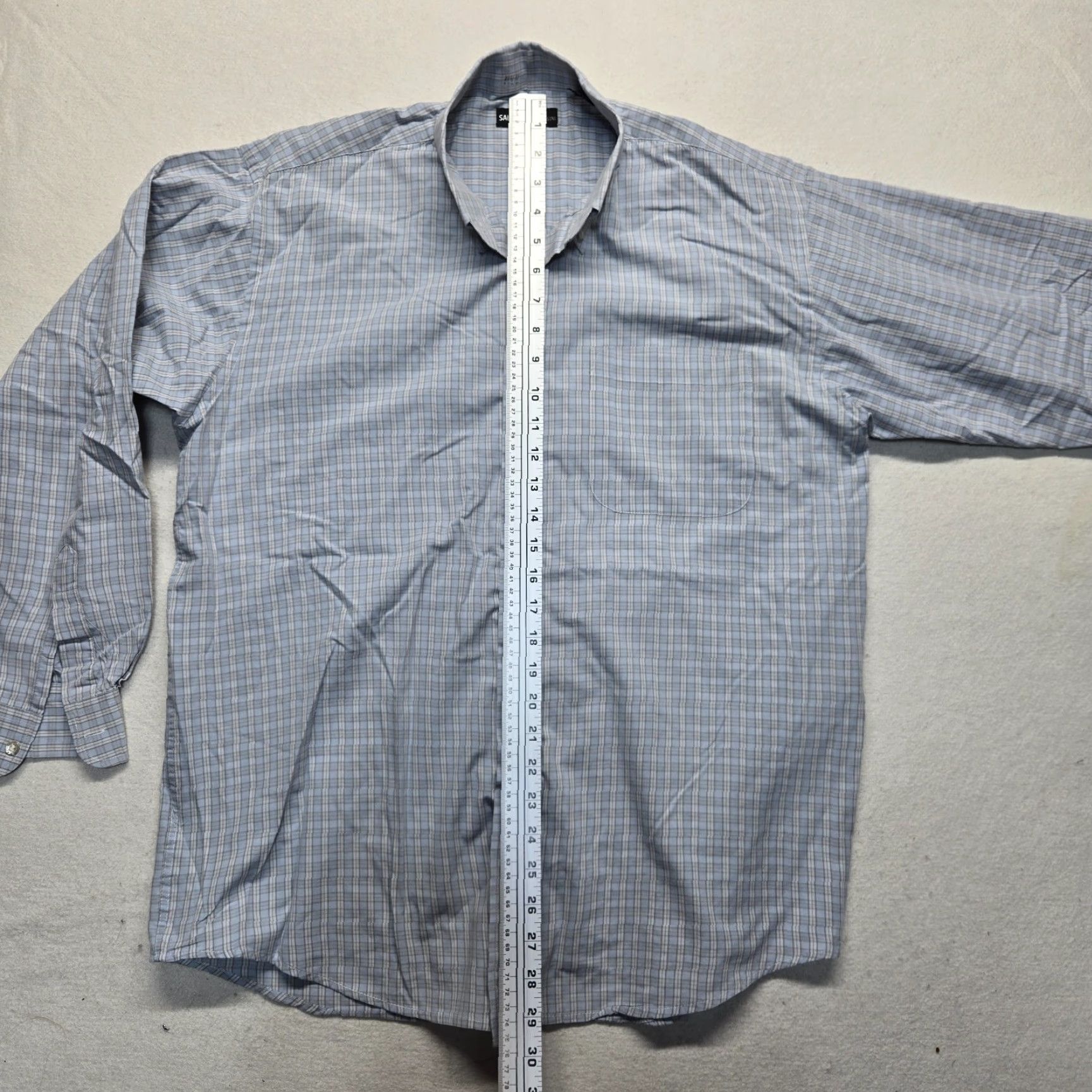 Oleg Cassini Oleg Cassini Shirt Men L Blue Plaid Long Sleeve Button-Up Casual Mens Size US L / EU 52-54 / 3 - 6 Thumbnail
