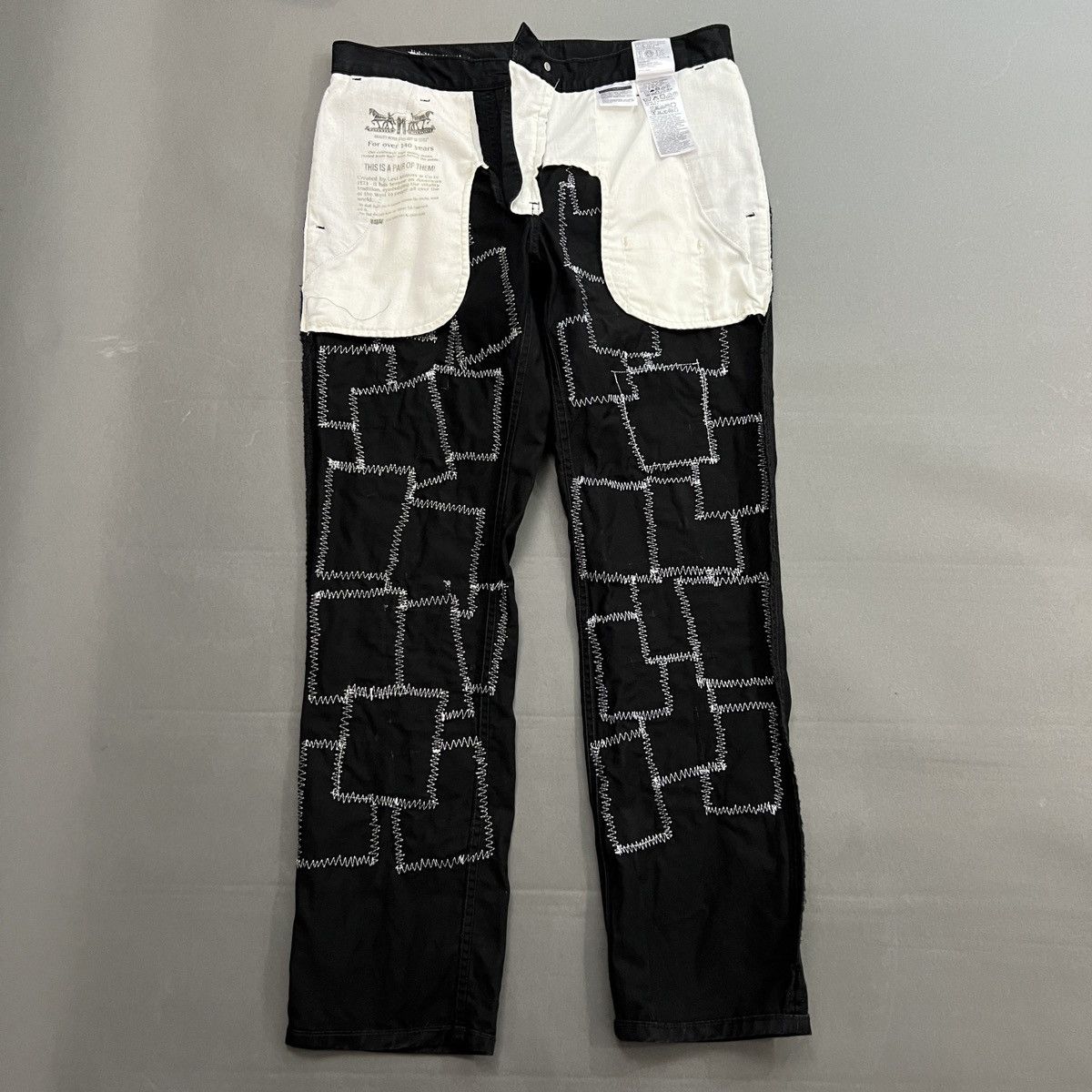 Levi's DENIM COWBOY Leopard Print Patched Jeans Size US 32 / EU 48 - 12 Thumbnail