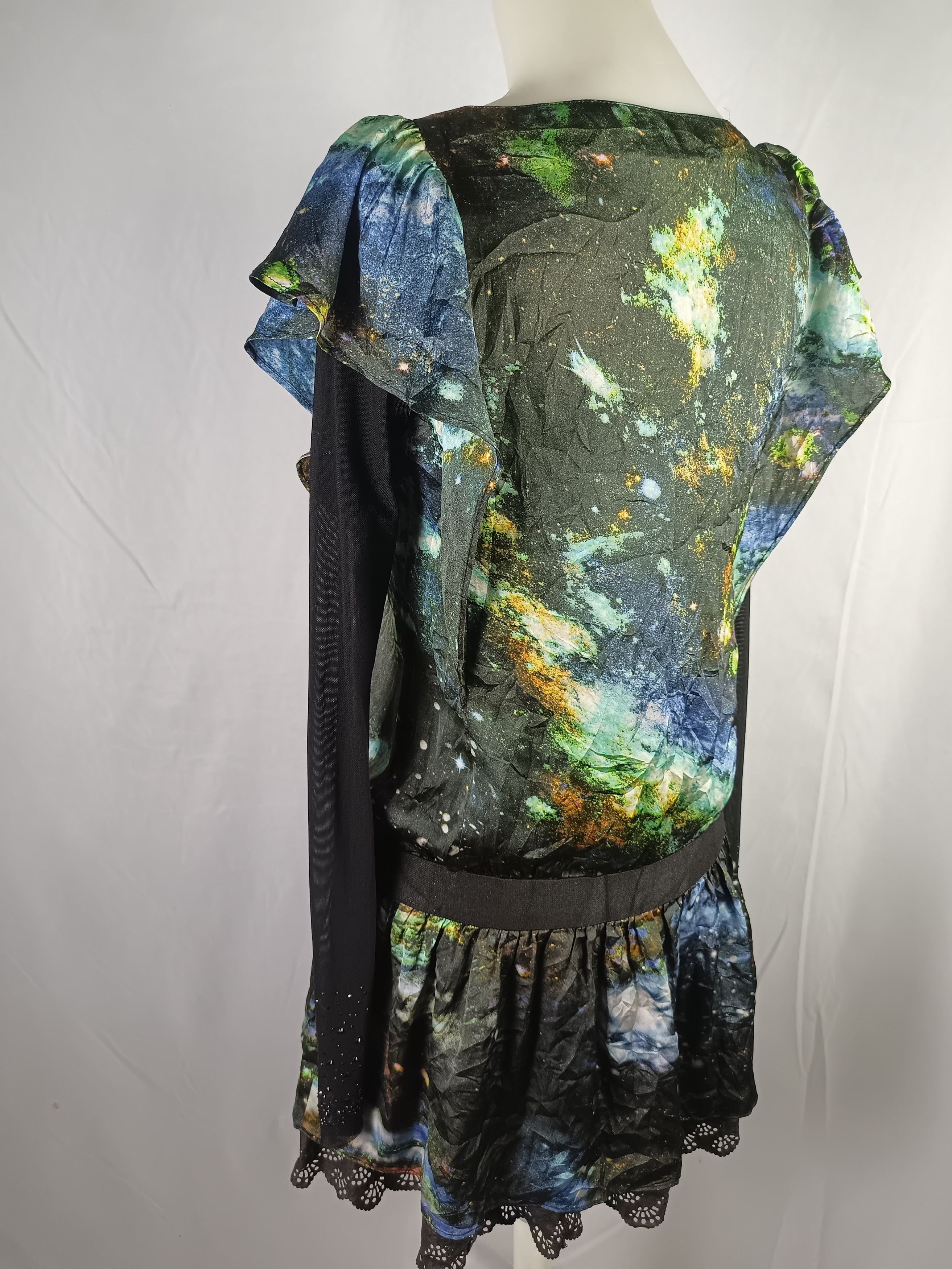 Japanese Brand OSANI Galaxi Print Long Sleeve Women Dress Size M / US 6-8 / IT 42-44 - 17 Thumbnail