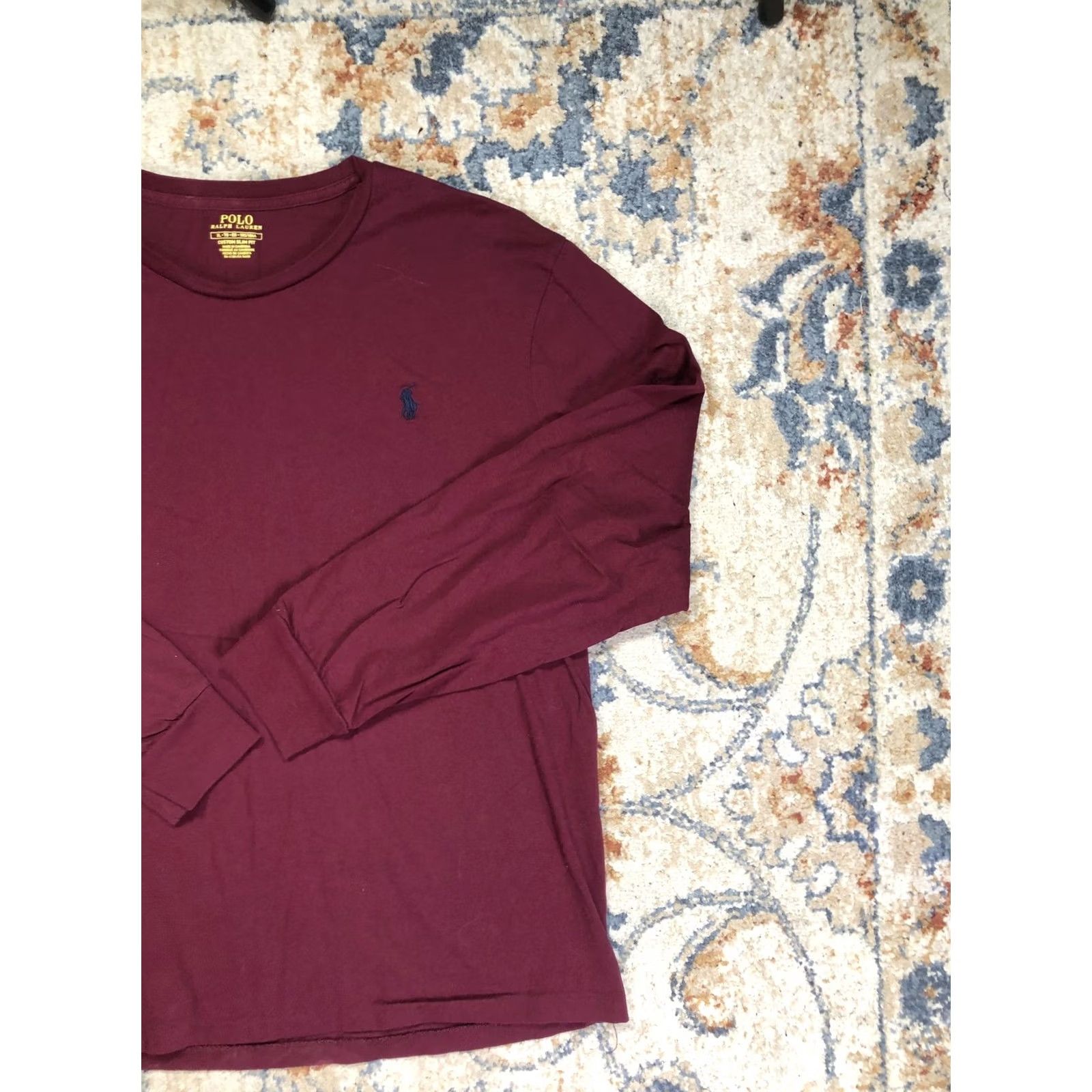 Polo Ralph Lauren Polo Ralph Lauren Shirt Mens XL Red Long Sleeve Pony Logo Tee Slim Fit Tagless Size US XL / EU 56 / 4 - 4 Thumbnail