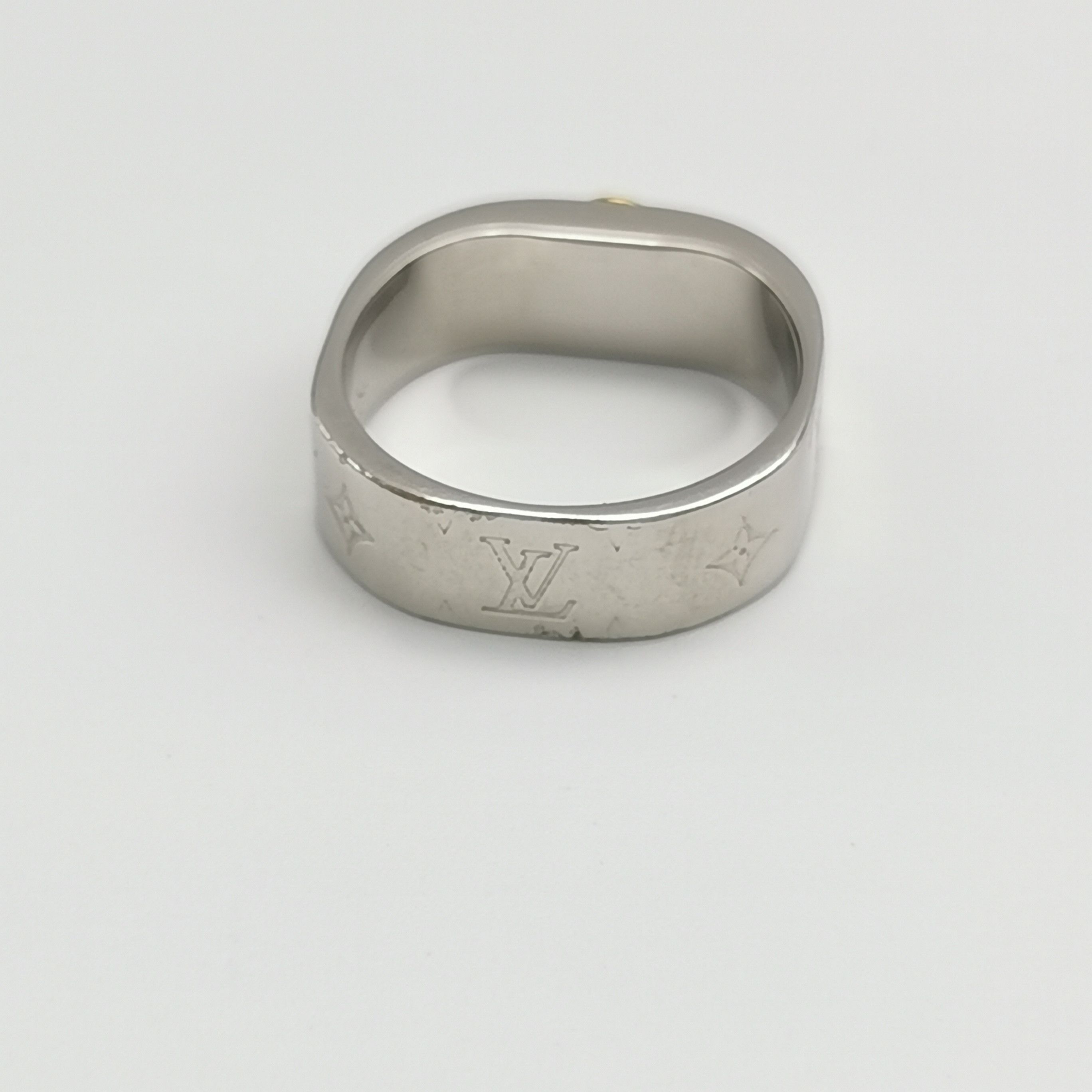 Louis Vuitton Louis Vuitton (LV) Nanogram Engraved Logo Ring Size 14 -z25 Size ONE SIZE - 6 Thumbnail