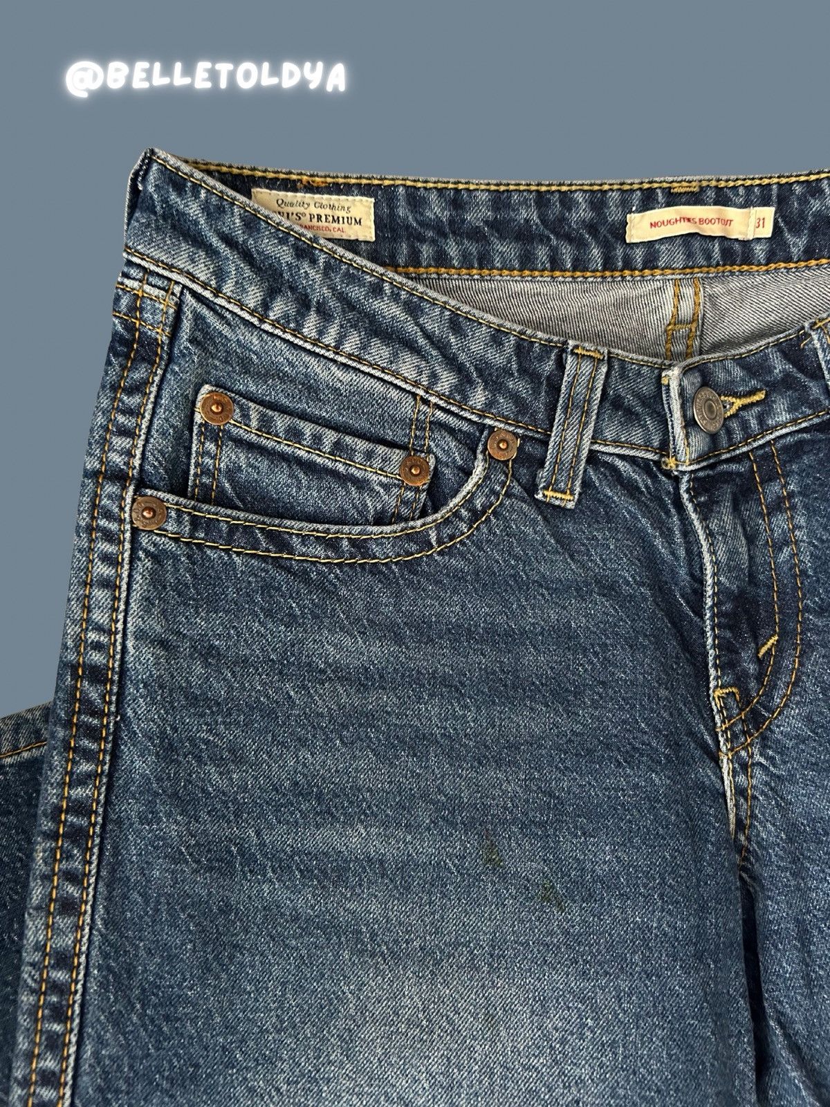 Levi's Levi’s Naughtiest Bootcut Jeans Flared Low Waist Size 31" - 3 Thumbnail