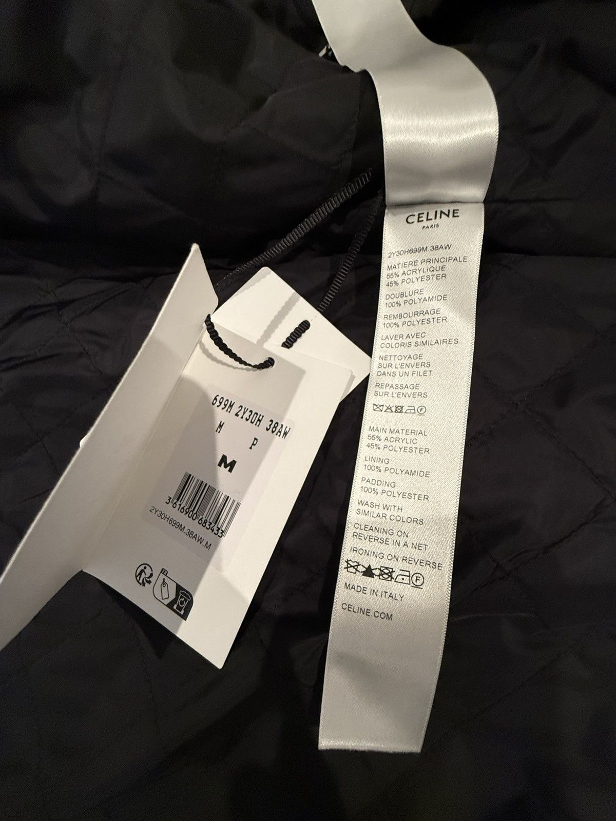 Celine $2.35k 🤑 FW24 Celine logo black fleece jacket Hedi grail M Size US M / EU 48-50 / 2 - 24 Thumbnail