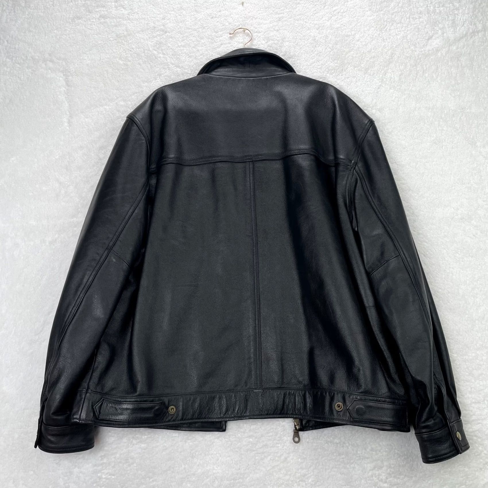Cherokee VINTAGE Cherokee Jacket Mens XL Black Leather Bomber Coat Quilted Lined Zip Front Short Jacket/Coat Classic Motorcycle Style Size US XL / EU 56 / 4 - 6 Thumbnail