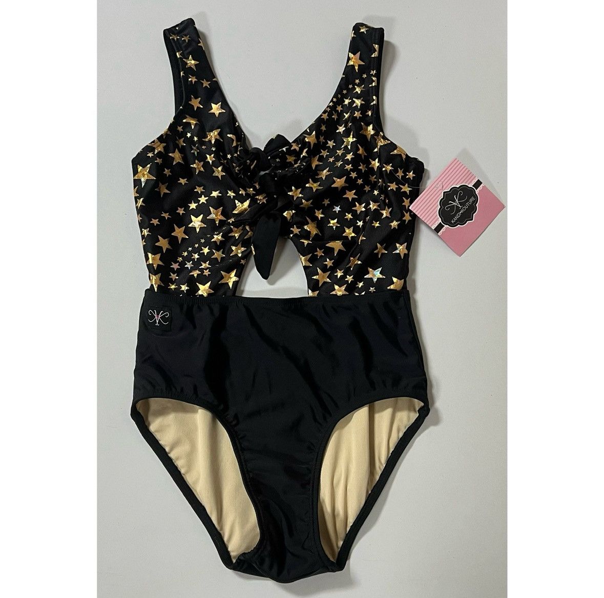 Other Black Gold Stars Monokini One-Piece Bathing Suit XS NWT ⭐️✨ Size XS / US 0-2 / IT 36-38 - 1 Thumbnail