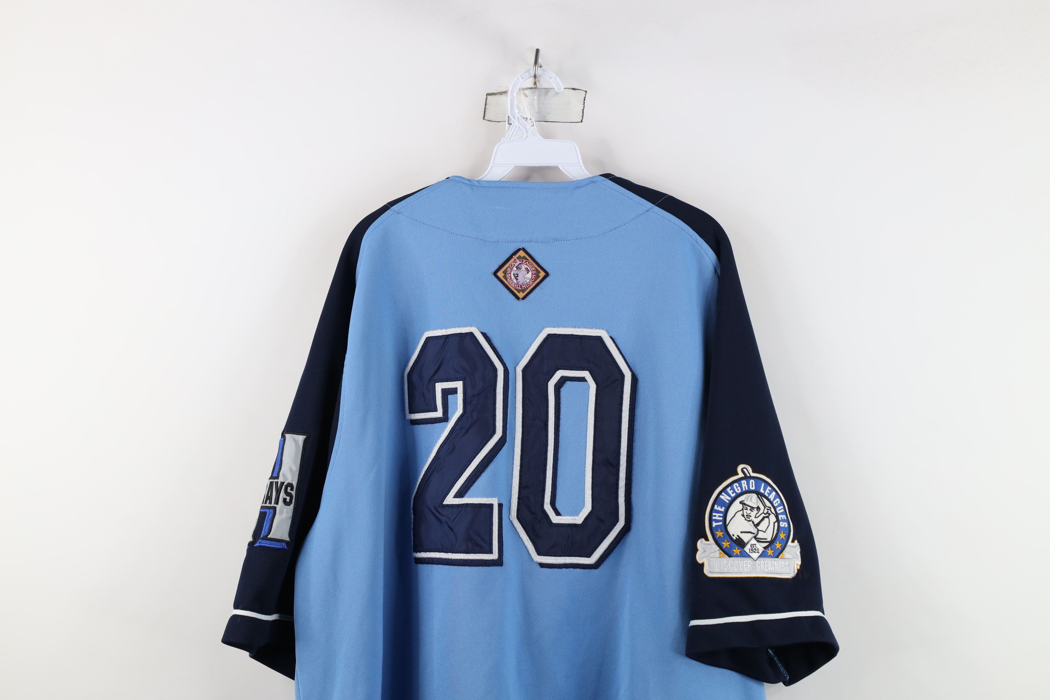 Vintage Vintage 90s Negro League Homestead Baseball Jersey Blue Size US XXL / EU 58 / 5 - 15 Thumbnail