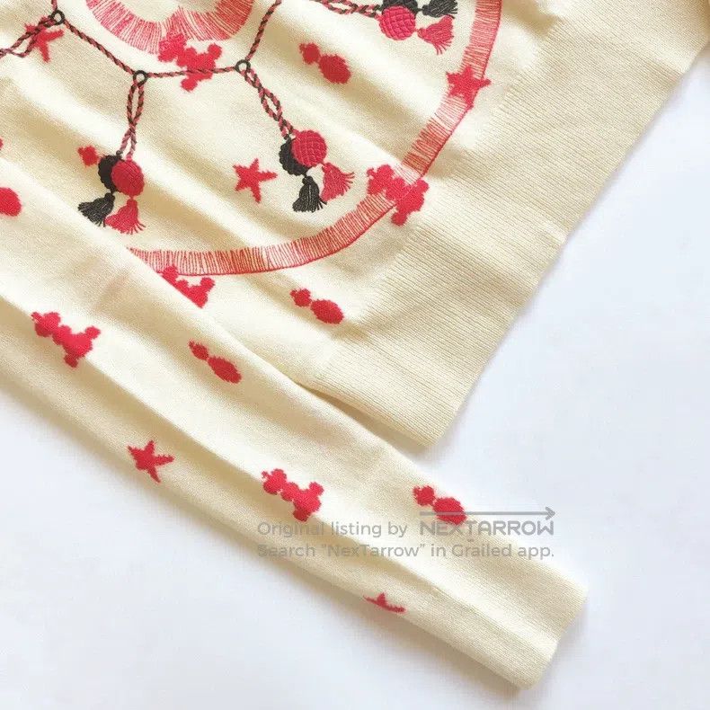 Hermes Hermes Cashmere Embroidered Beige Sweater White Size XS / US 0-2 / IT 36-38 - 4 Thumbnail