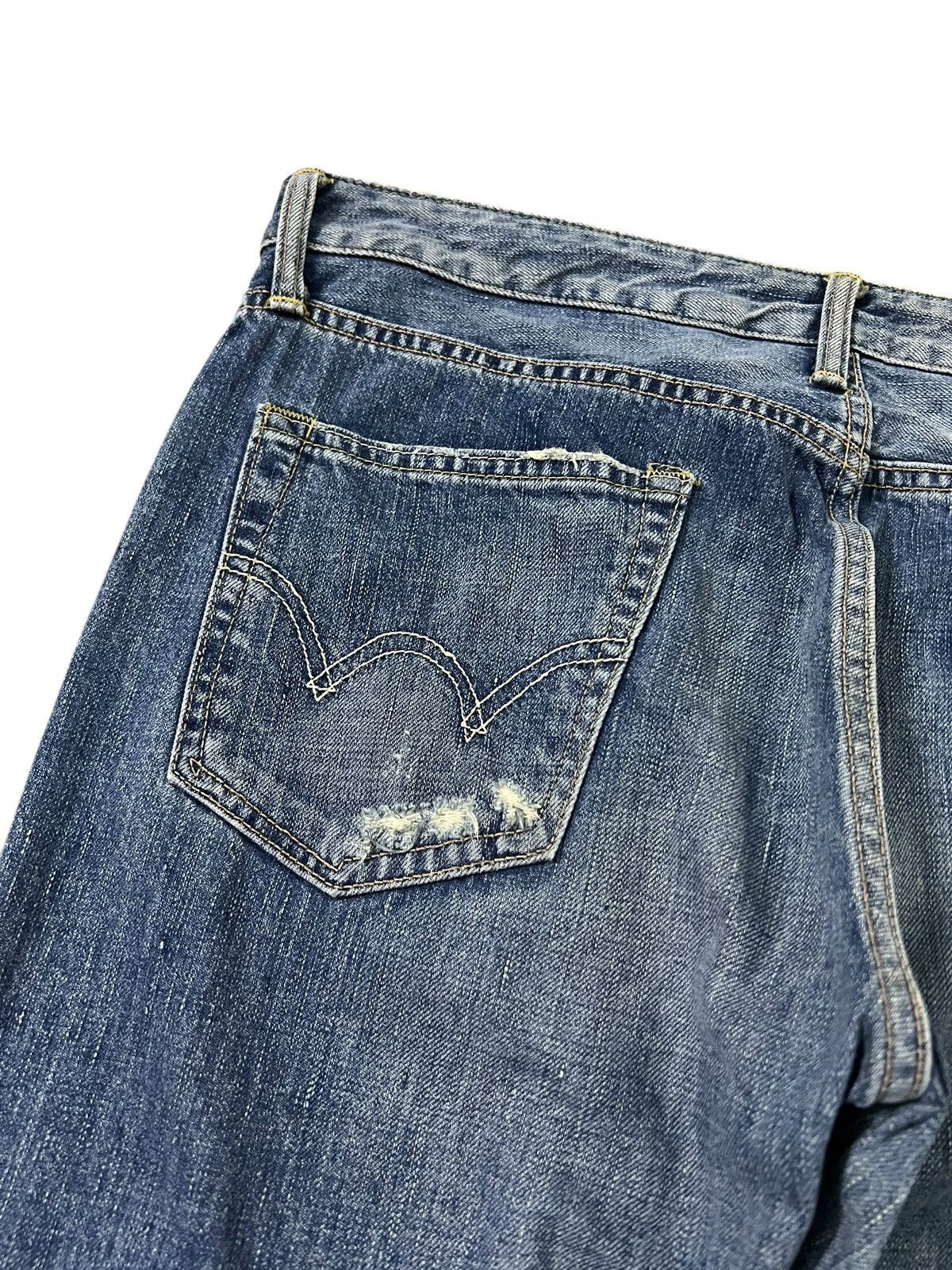 Edwin Edwin 502R Distress Mud Wash Jean Very Rare Size US 33 - 14 Thumbnail