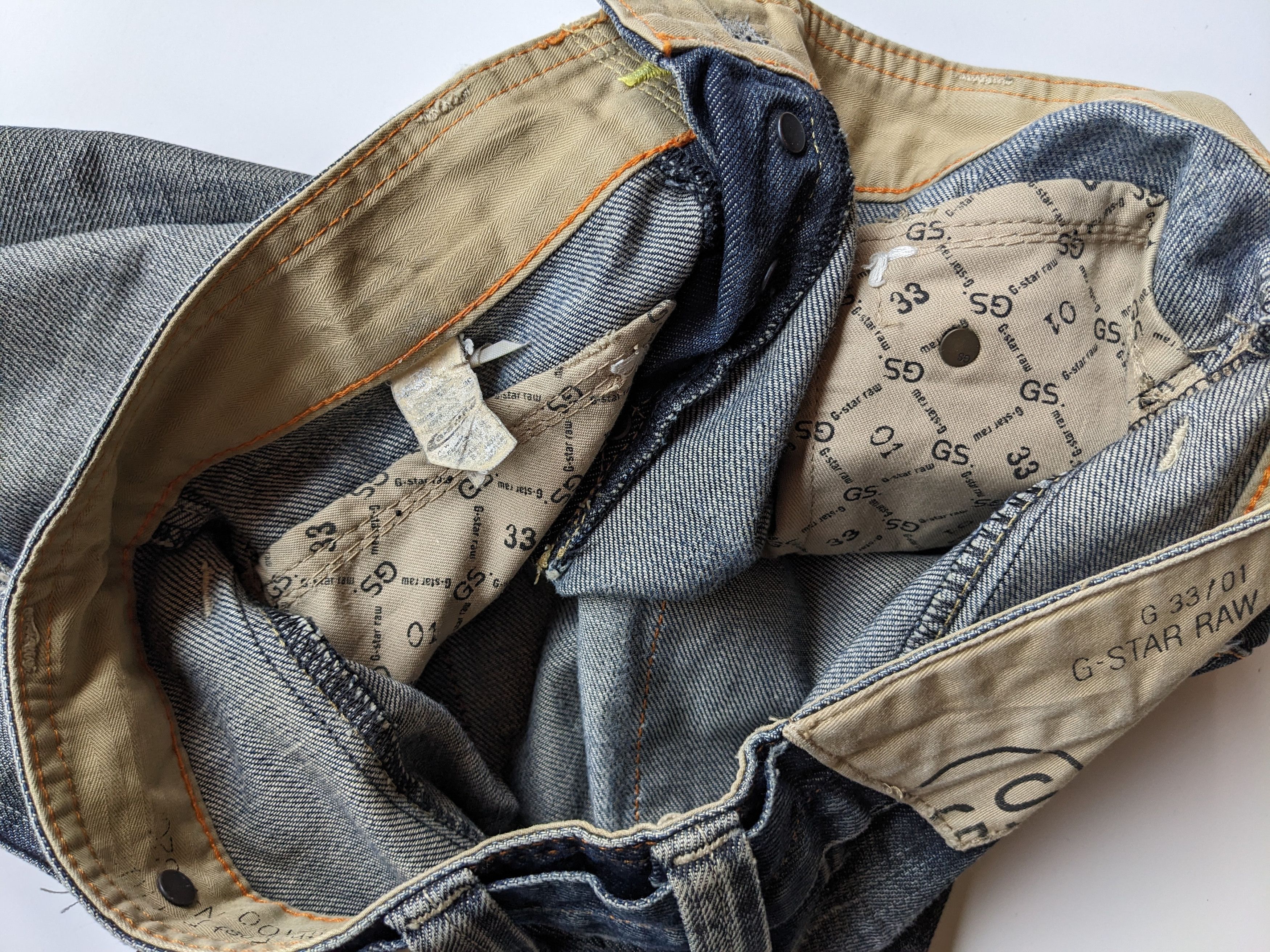 G-Star G Star Raw G 33/01 faded jeans Size US 32 / EU 48 - 10 Thumbnail