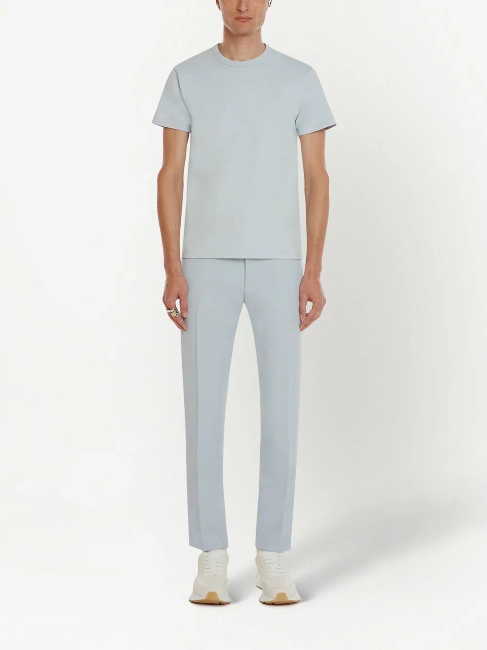 Alexander McQueen o1y1024 Basic-T-Shirt In Sky Blue Size US M / EU 48-50 / 2 - 2 Thumbnail
