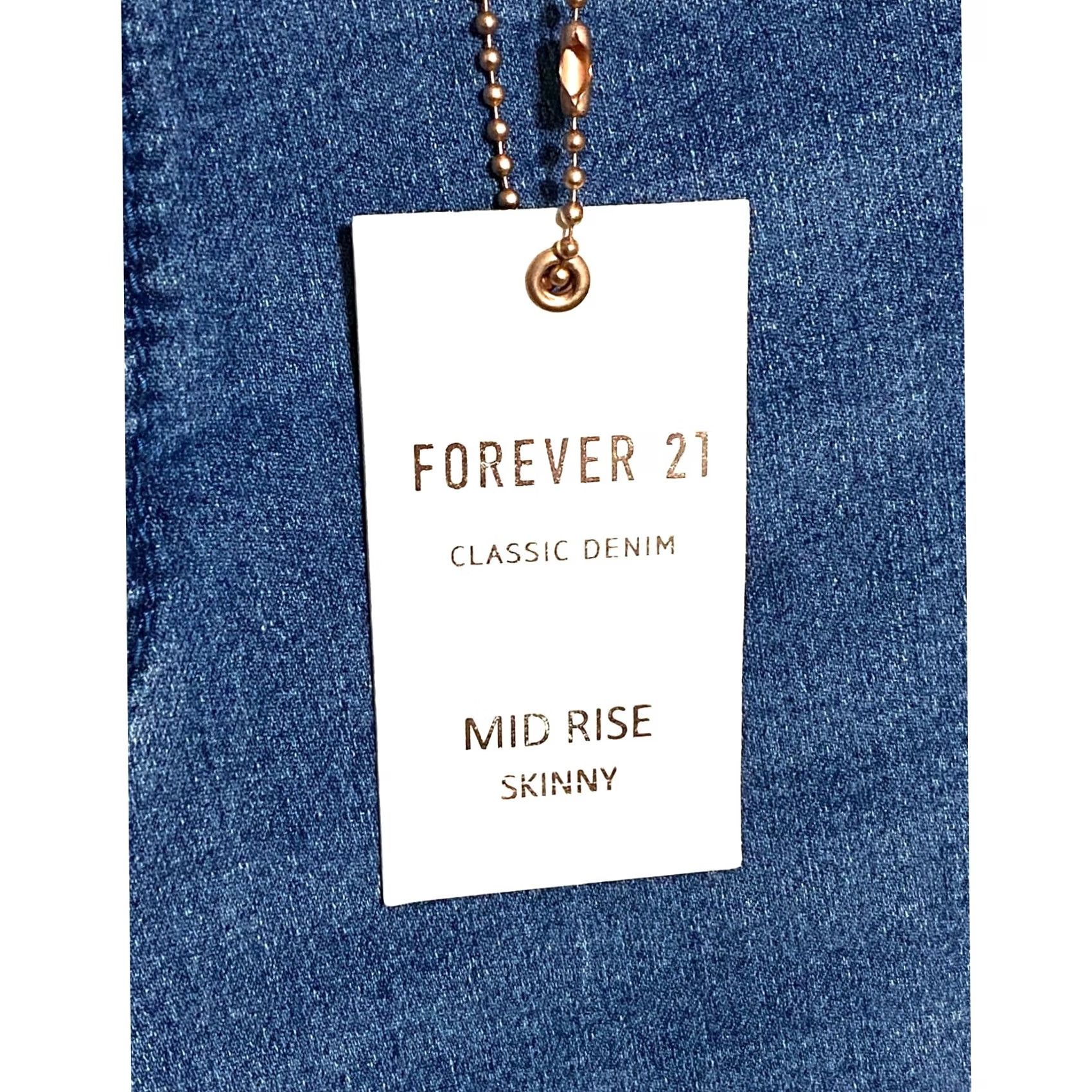 Forever 21 Forever 21 Mid Rise Skinny Jeans Womens 26 Denim Slim Jeans NWT Blue 5-Pocket Casual Preppy Size 26" / US 2 / IT 38 - 3 Thumbnail