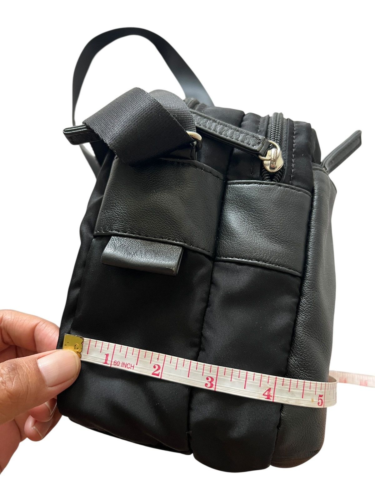 Yohji Yamamoto Yohji Yamamoto Nylon + Leather Sling Bag Size ONE SIZE - 17 Thumbnail