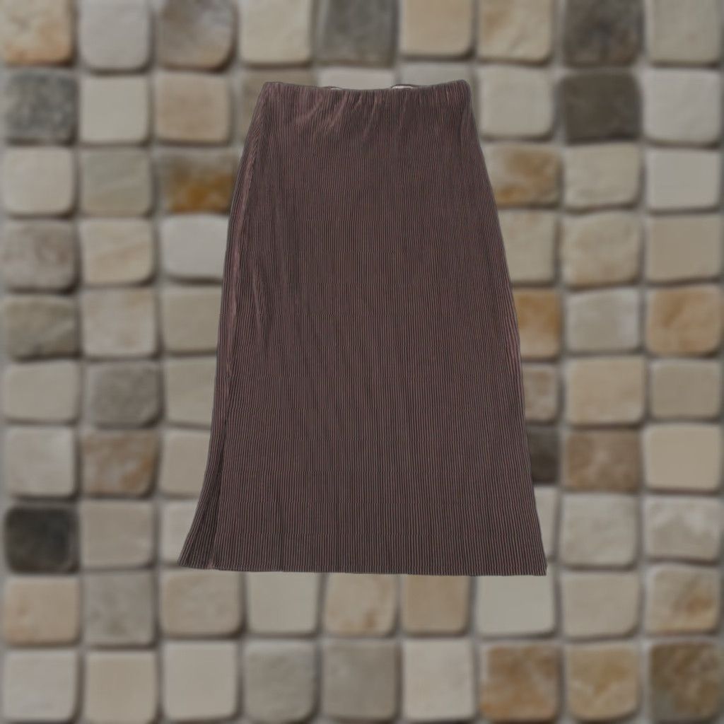 Anthropologie Dolan Anthropologie Skirt XS Womens Midi Brown Ribbed Lightweight Pull On Pencil/ Straight, 90s? (Note: There is no 90s in original) Size 26" / US 2 / IT 38 - 1 Thumbnail