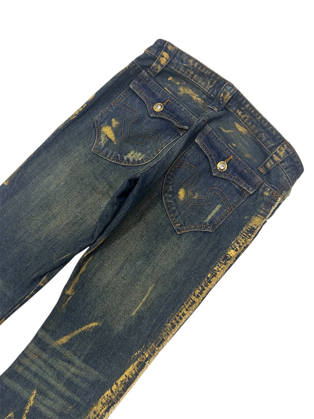Japanese Brand × Vintage Vintage Japanese WEAR JEANS Painted Flare Denim Size US 32 / EU 48 - 9 Thumbnail