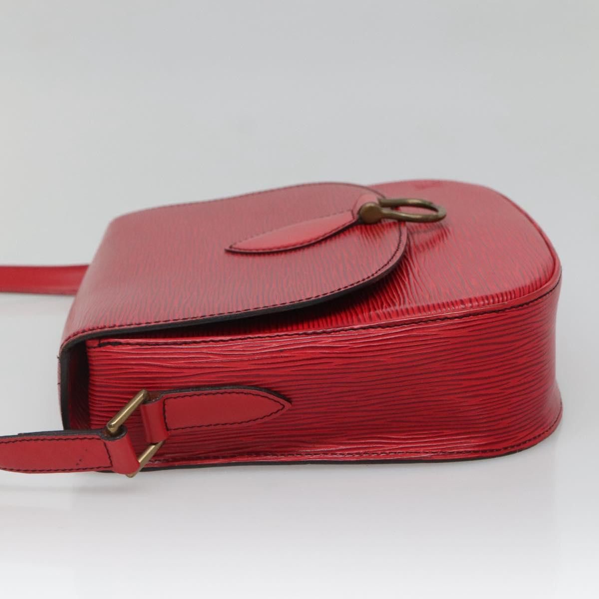 Louis Vuitton LOUIS VUITTON Epi Saint Cloud GM Shoulder Bag Red M52197 Size ONE SIZE - 3 Thumbnail