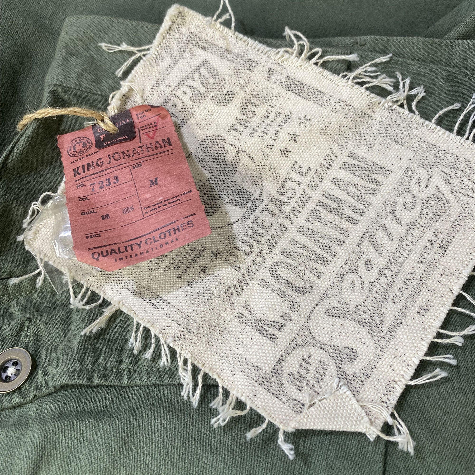 King Jonathan Rare Vintage Green Workwear Cargo Jeans Pants