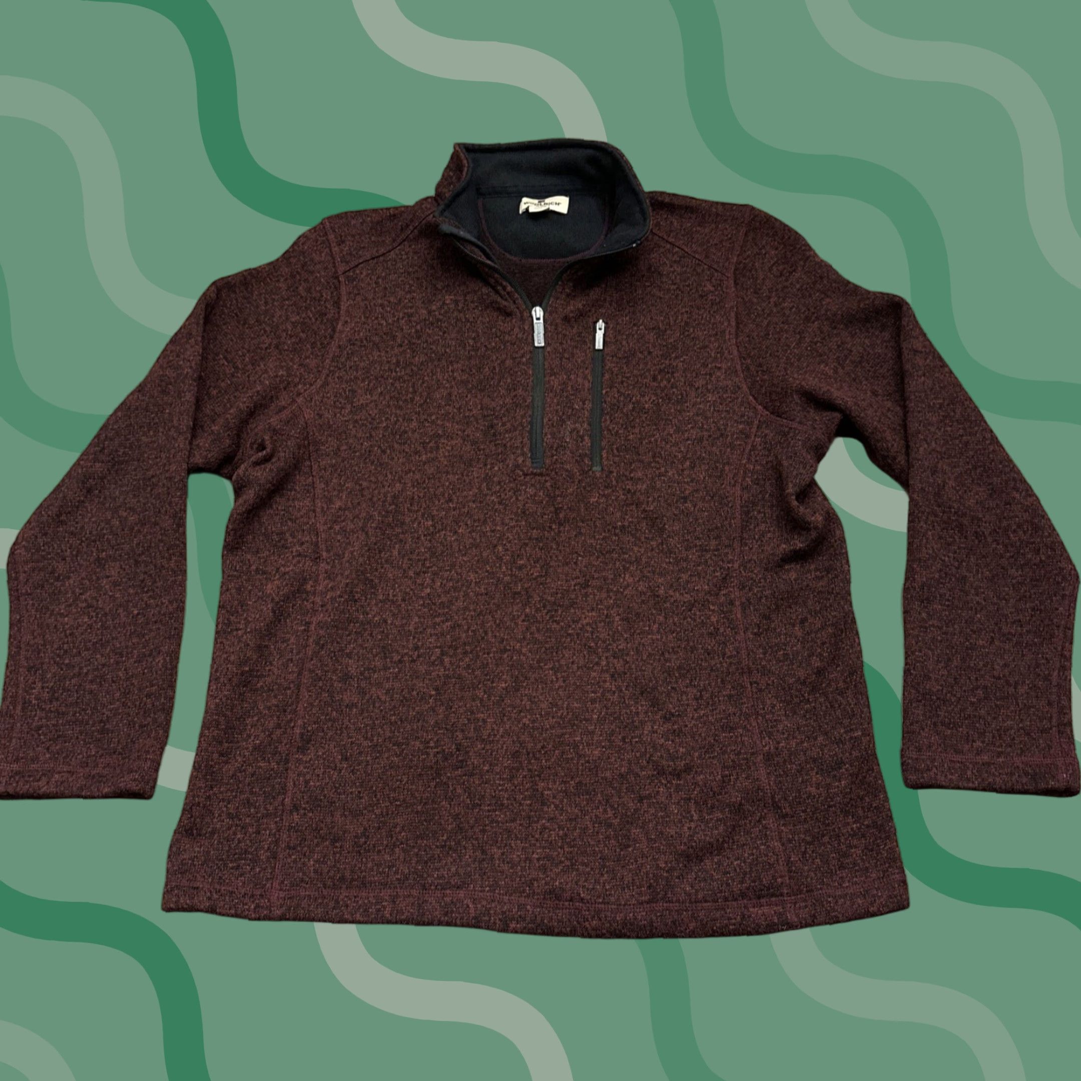 Vintage Woolrich Mens 1/4 Zip Pullover Sweater Fleece Size L Heather Burgundy Size US L / EU 52-54 / 3 - 1 Thumbnail