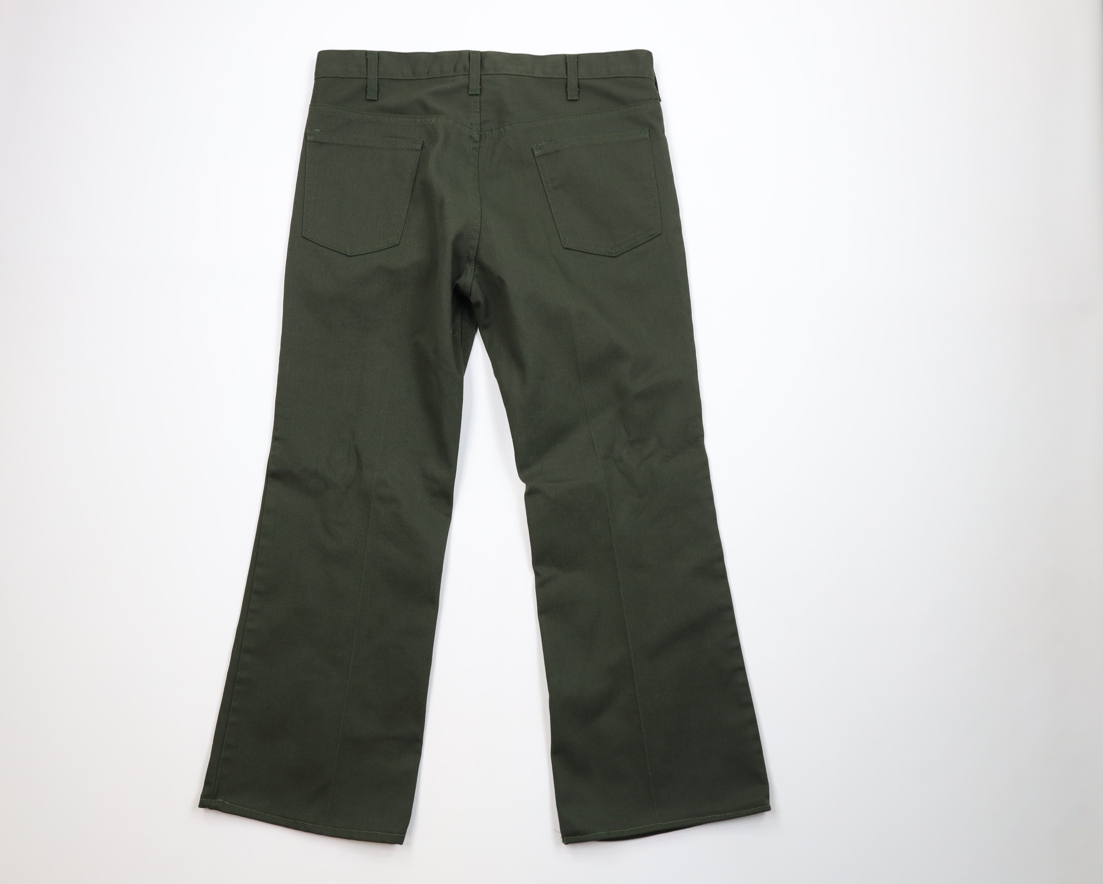 Vintage Vintage 70s Streetwear Wide Leg Bell Bottoms Jeans Green USA Size US 36 / EU 52 - 8 Thumbnail
