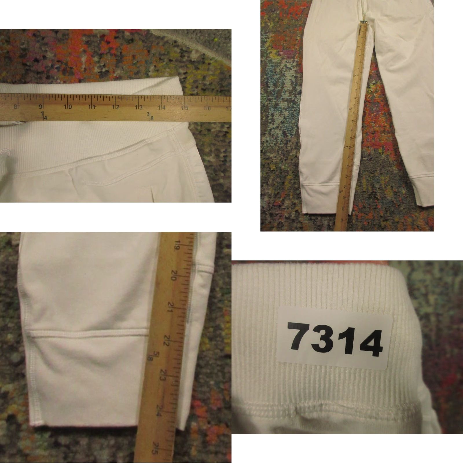 Lululemon Lululemon Jogger Women Size 8 White Cotton Stretch Performance Tapered Leg Pockets Elastic Waist 30x26 Activewear Size 30" / US 8 / IT 44 - 8 Thumbnail