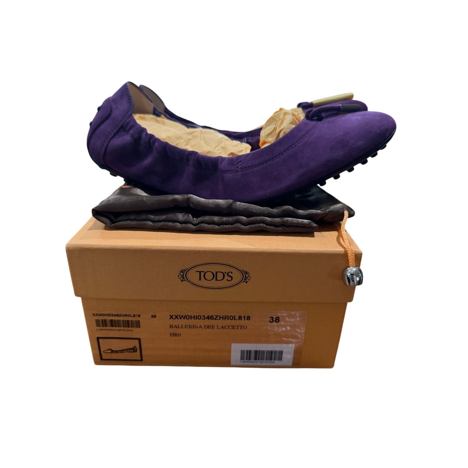 Tod's Tods Purple Suede Ballerina Dee Laccetto Ballet flats sz. 38 Size US 8 / IT 38 - 4 Thumbnail