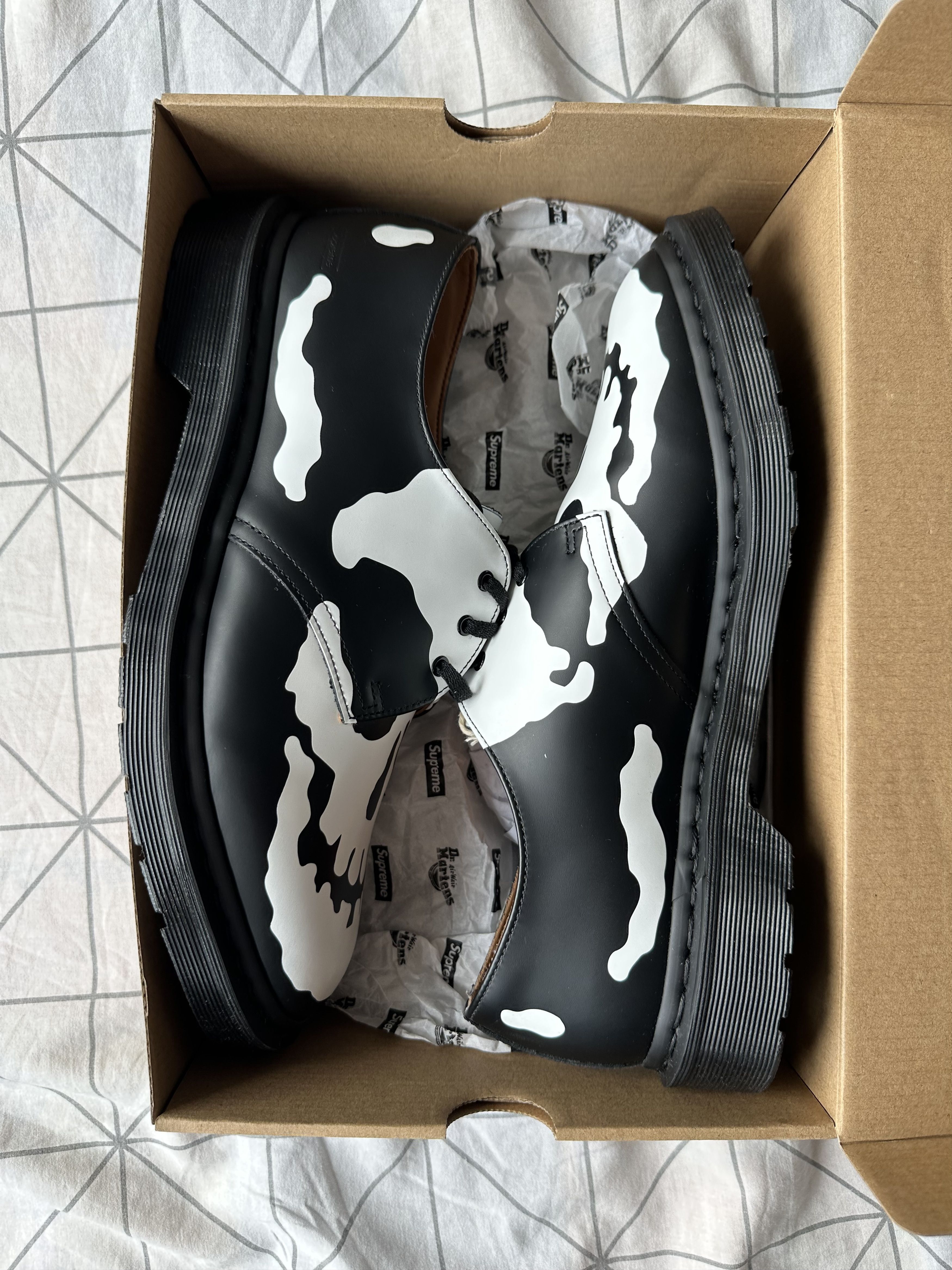 Dr. Martens × Supreme FW25 Supreme x Dr. Martens 1461 3-Eye Shoe Black Skull Size US 12 / EU 45 - 15 Thumbnail