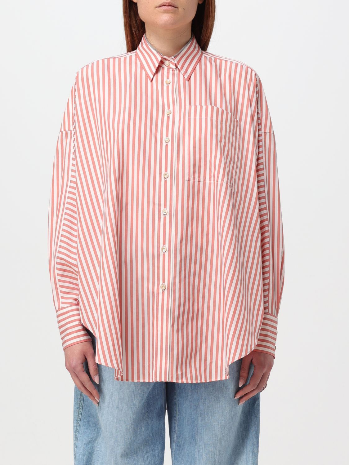 image of Brunello Cucinelli Shirt Woman Orange, Women's (Size Medium)