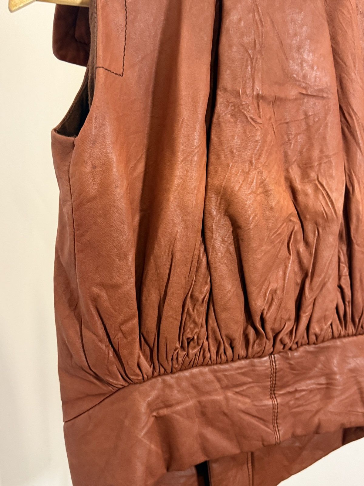 Rick Owens 2000’s Leather Vest Size US S / EU 44-46 / 1 - 14 Thumbnail