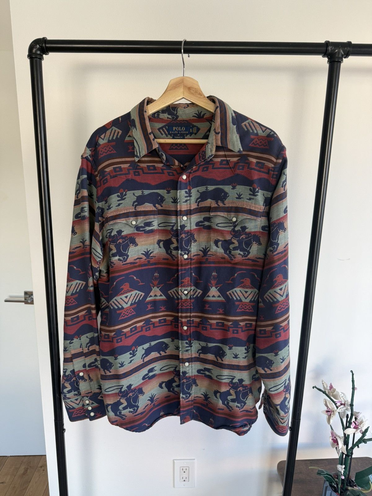Polo Ralph Lauren Polo Ralph Lauren Indian Aztec Western Bison Rodeo Shirt Men Size US XL / EU 56 / 4 - 1 Thumbnail