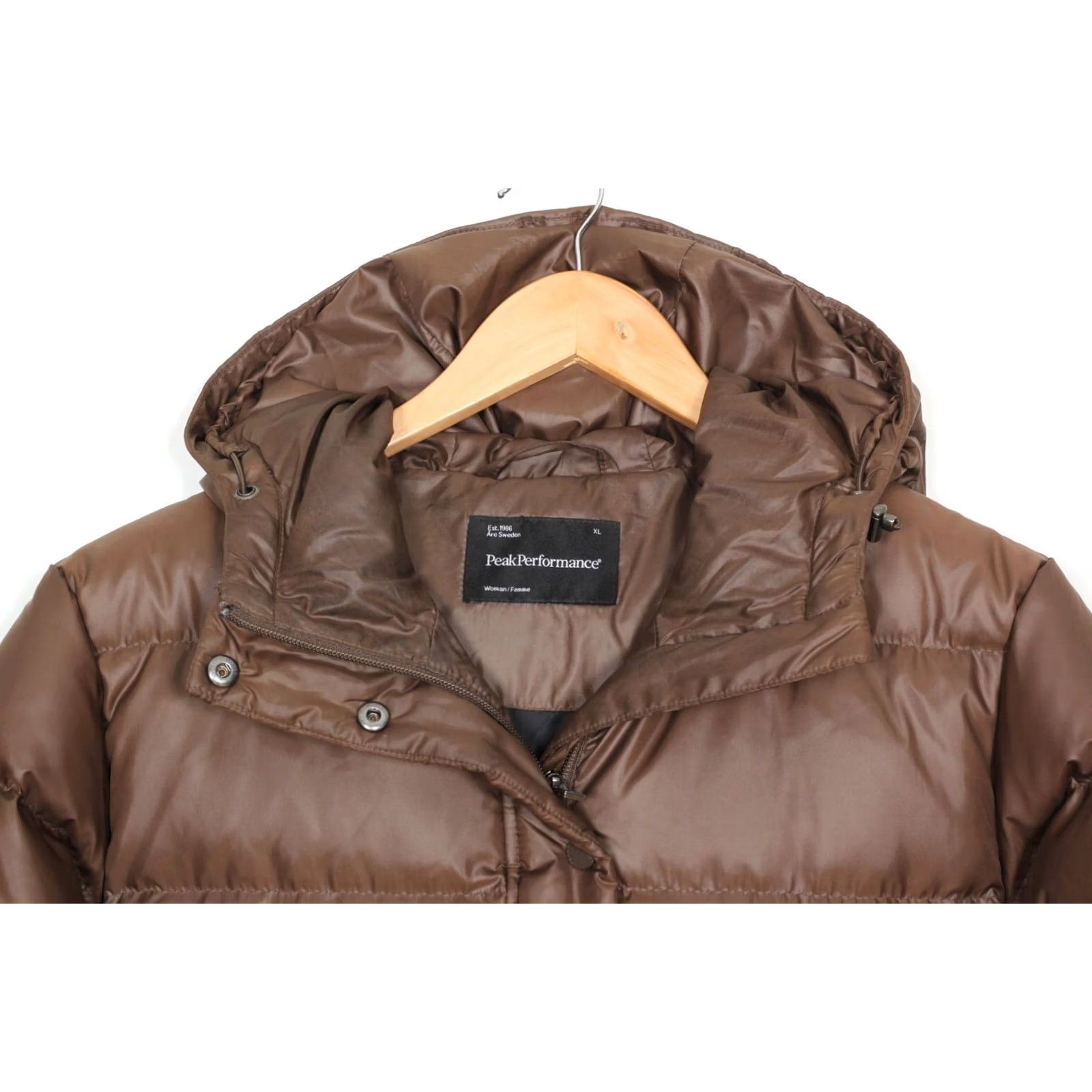Peak Performance PEAK PERFORMANCE TERRI Hooded Down Puffer Jacket Women Size XL Brown Size XL / US 12-14 / IT 48-50 - 5 Thumbnail