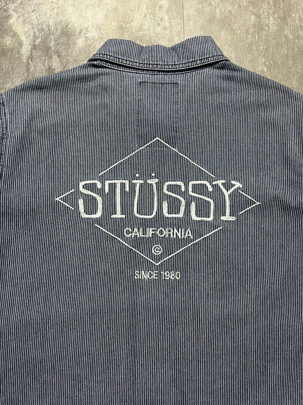 Stussy Stussy Vintage 90s Cropped Striped Embroidered Big Logo Y2K Size US S / EU 44-46 / 1 - 2 Thumbnail
