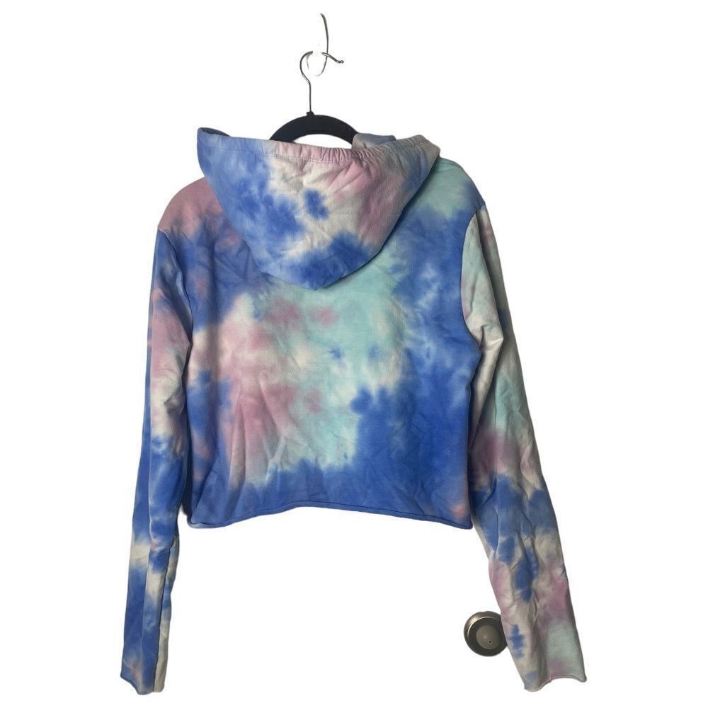 Wildfox Wildfox Women’s XL Cropped Tie Dye Hoodie Sweatshirt Blue Pi Size XL / US 12-14 / IT 48-50 - 3 Thumbnail