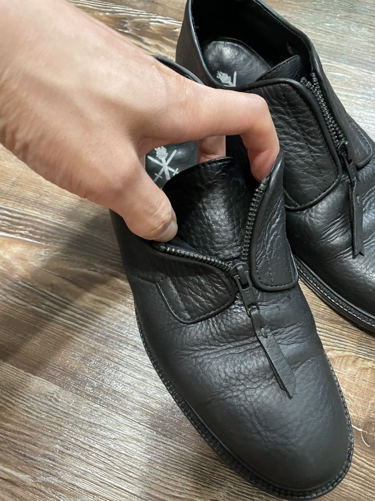 Opening Ceremony M14 Zip Up Leather Black Derby Oxford 41 9.5 MMM Style Size US 9.5 / EU 42-43 - 2 Thumbnail