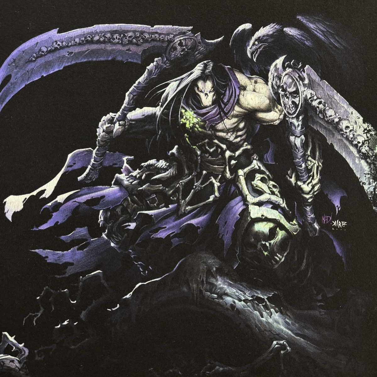Playstation Vintage 2012 Darksiders 2 Death video game promo tee THQ Size US XXL / EU 58 / 5 - 2 Thumbnail