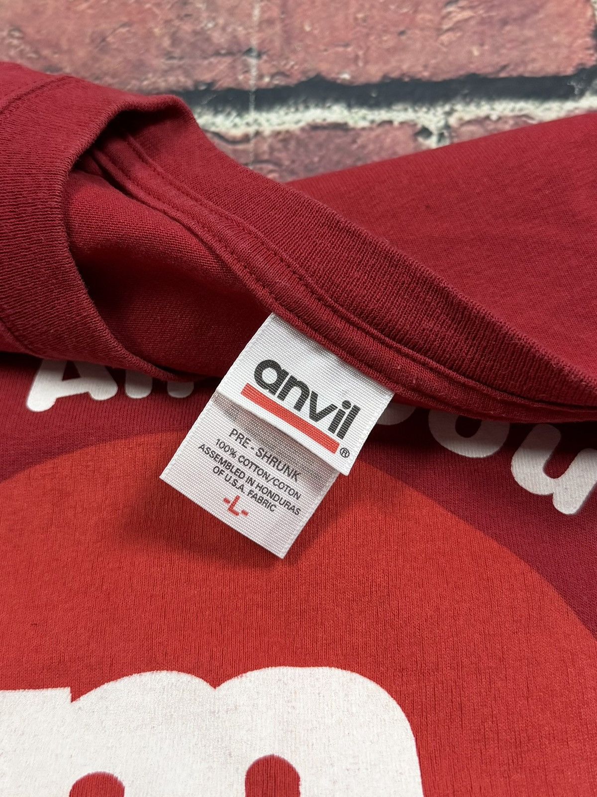 Anvil Vintage Mars M&M Candy T Shirt All About Red Chocolate Y2K Size US L / EU 52-54 / 3 - 6 Thumbnail