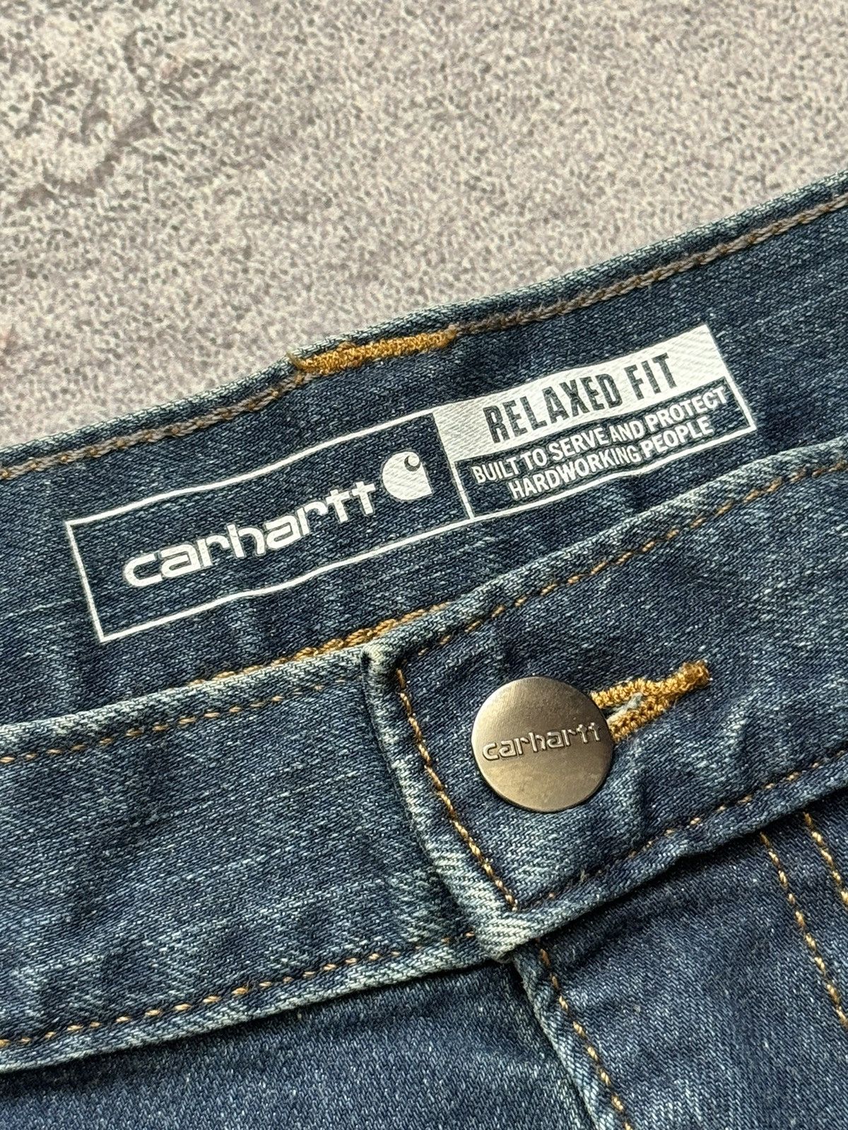 Carhartt × Vintage Carhartt 34/32 rugged flex relaxed jean pant denim trouser Size US 34 / EU 50 - 12 Thumbnail