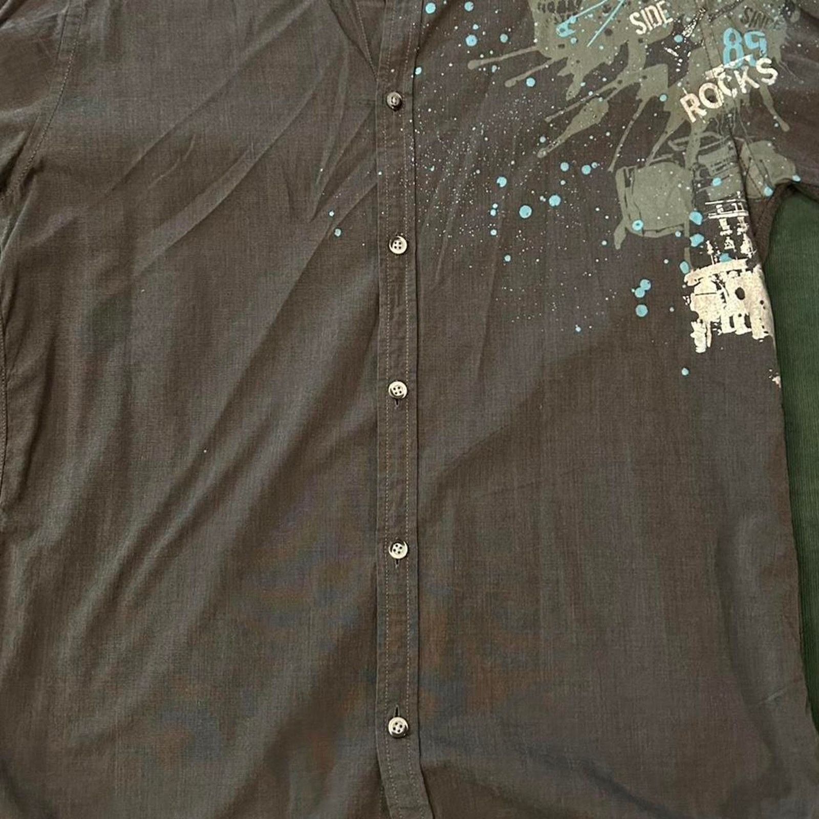 DKNY Rare vintage grunge dkny button up Size US L / EU 52-54 / 3 - 2 Thumbnail