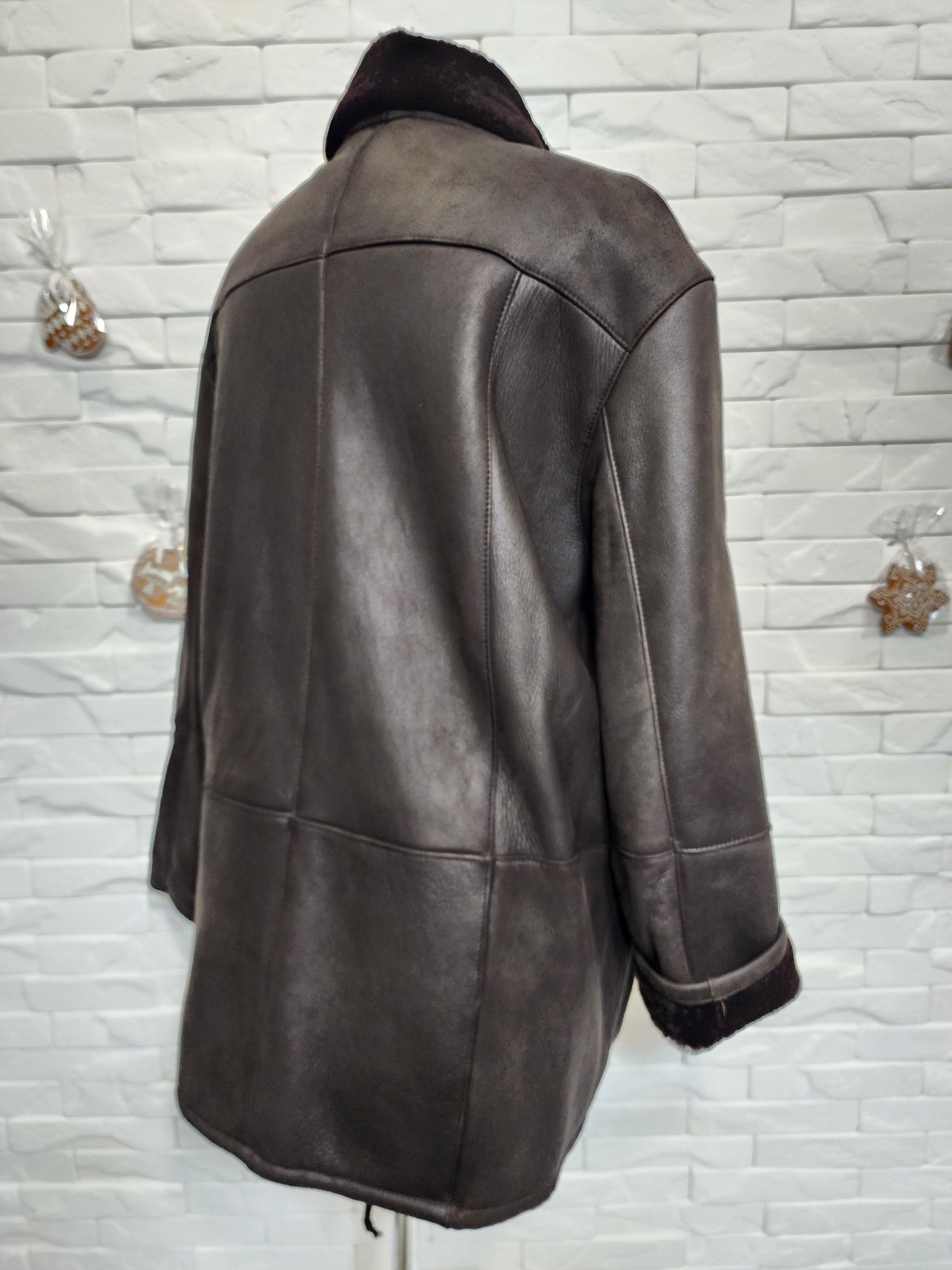 Furla Women's Brown Sheepskin Coat: Genuine Fur Size XXL / US 16-18 / IT 52-54 - 5 Thumbnail
