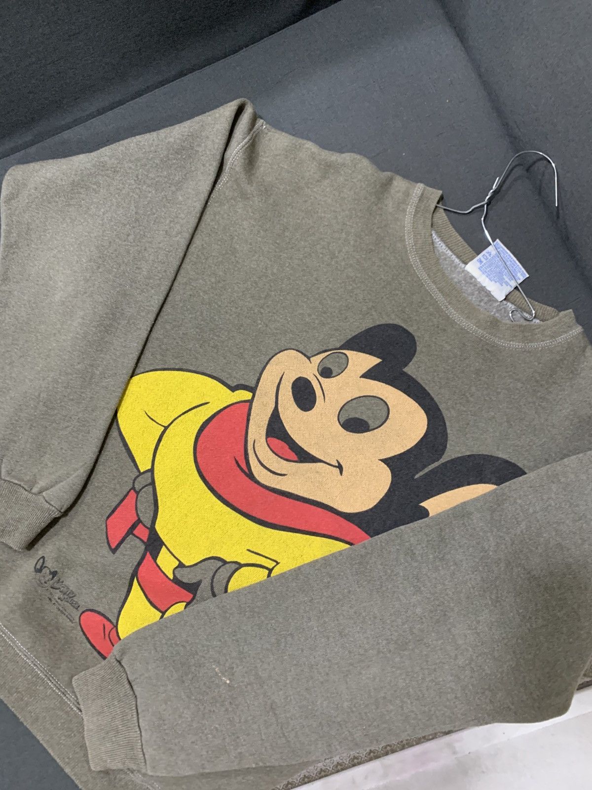 Cartoon Network Vintage Mighty Mouse mirror big print sweatshirt Size US M / EU 48-50 / 2 - 6 Thumbnail
