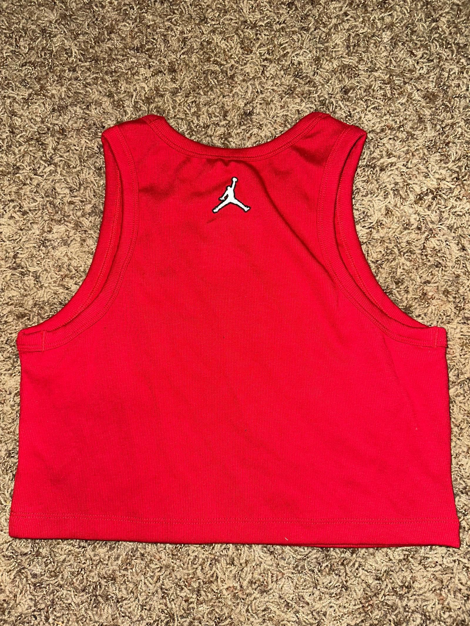 Nike Air Jordan Women’s Core Red Cropped Tank Top Sample Size M / US 6-8 / IT 42-44 - 3 Thumbnail