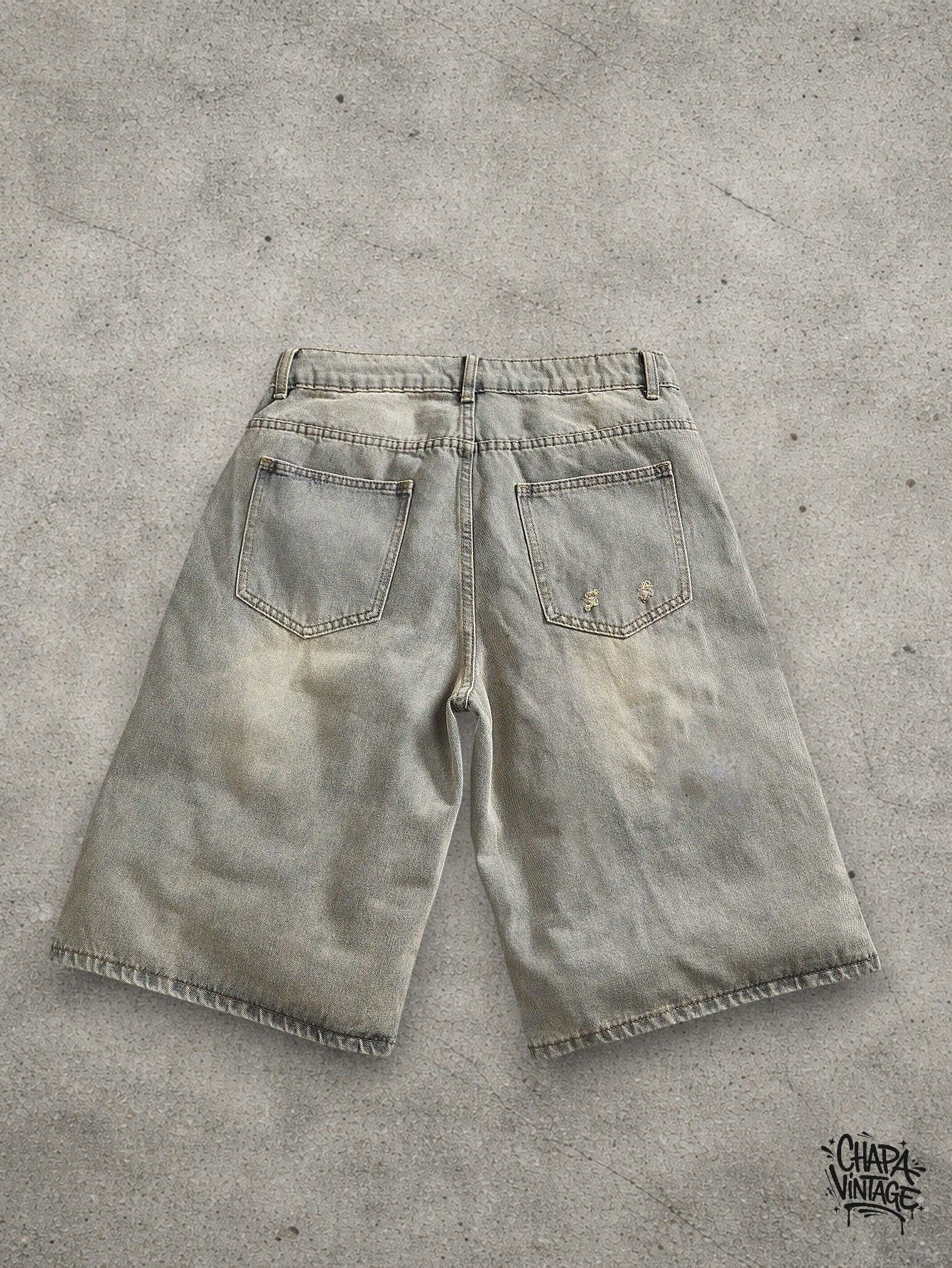 Vintage Washed denim shorts Size US 32 / EU 48 - 2 Thumbnail