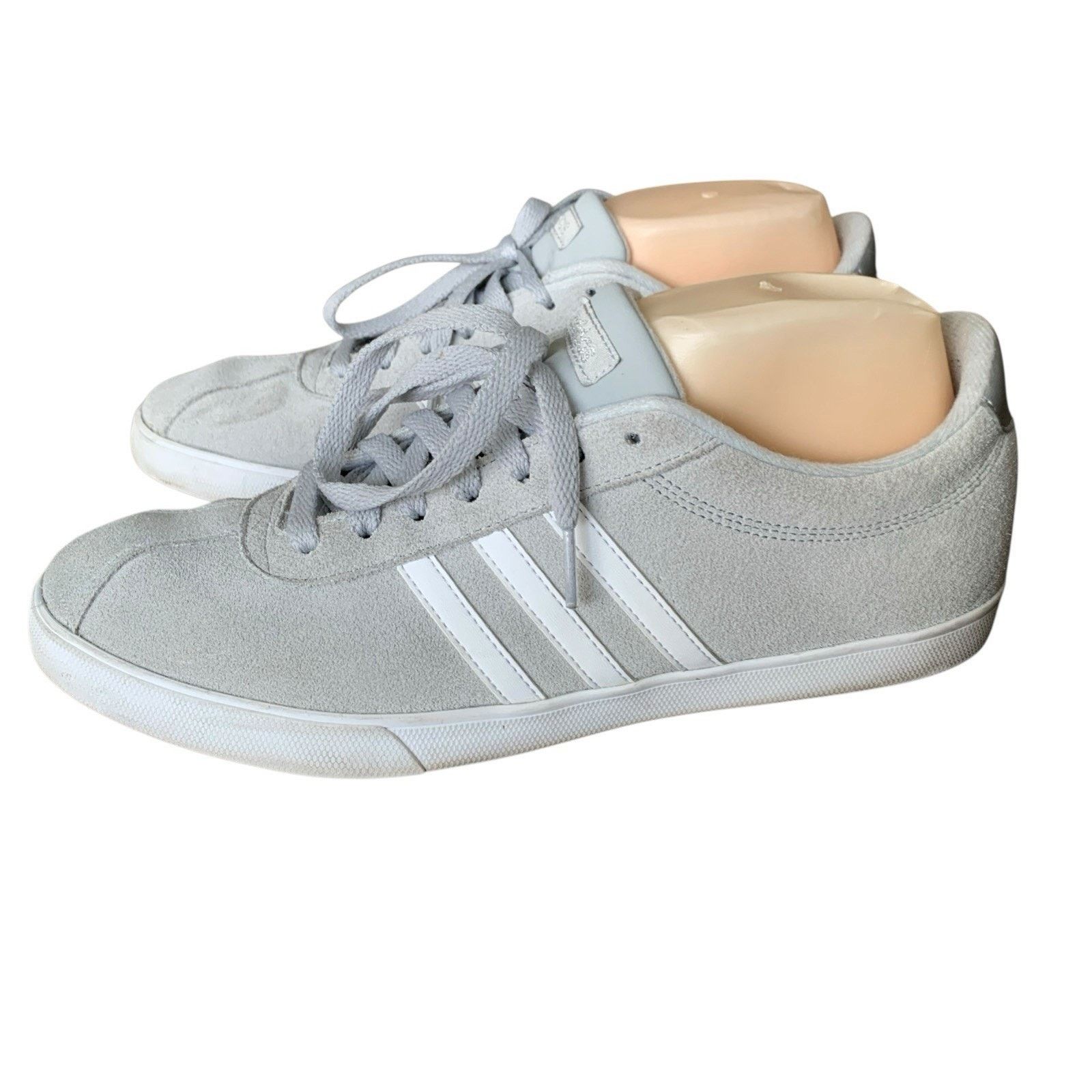 Adidas Adidas VL Court 3.0 Mens Suede Sneakers Shoes Low Top Gray Size US 11 / EU 44 - 2 Thumbnail