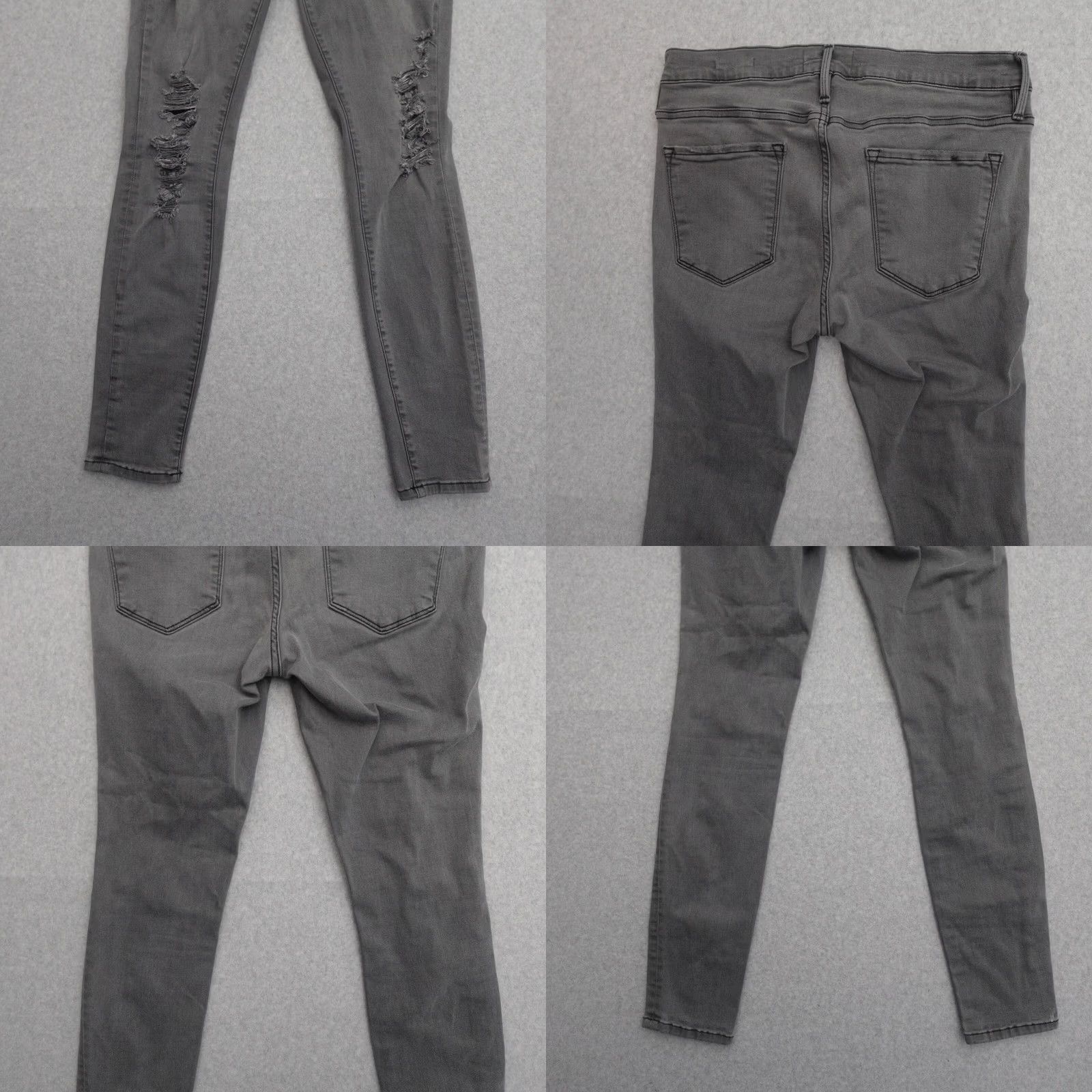 Frame FRAME Jeans Womens Size 30 Gray Le Skinny de Jeanne Stretch Distressed Size 30" / US 8 / IT 44 - 9 Thumbnail