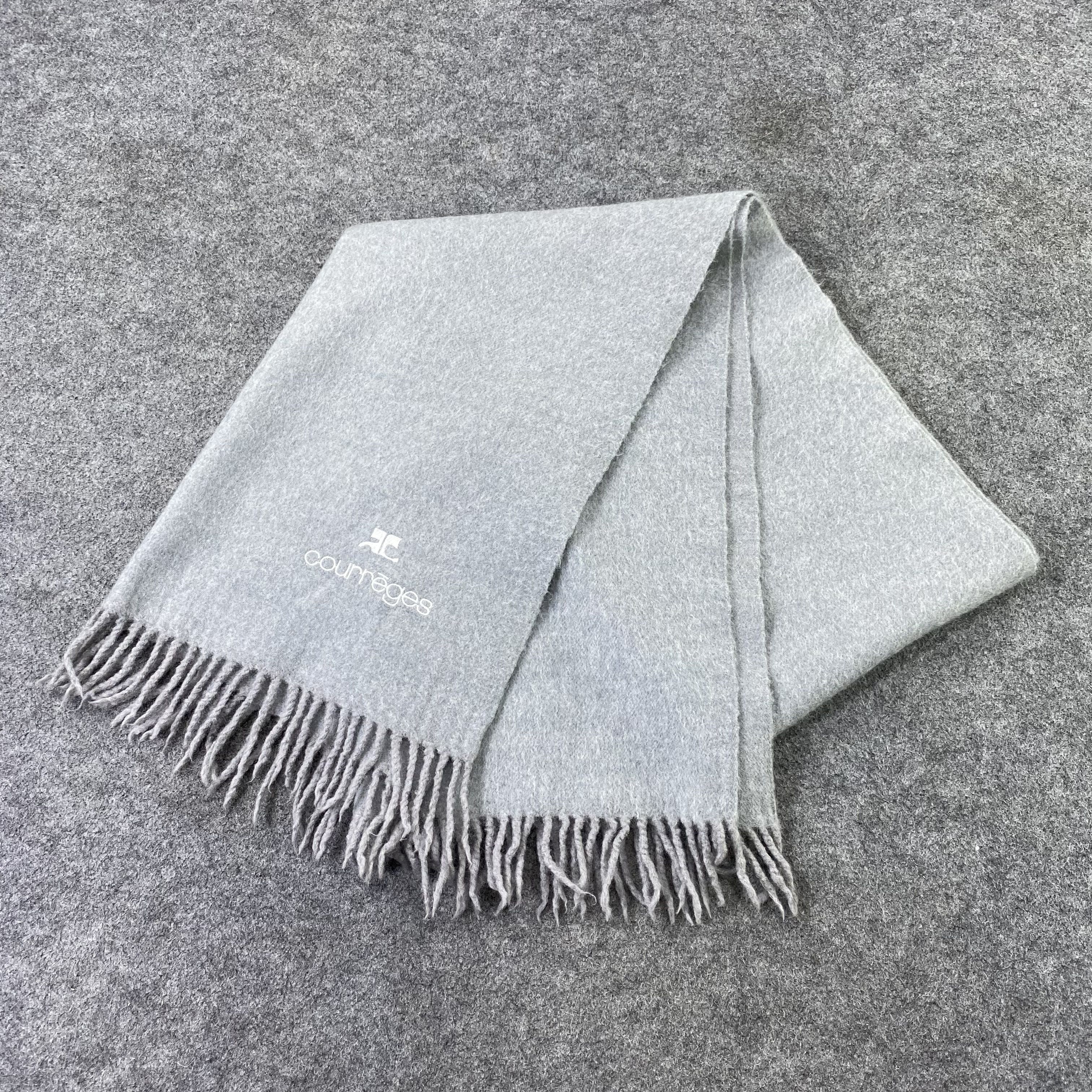 Courreges × Vintage Courreges Big Size Scarf / Muffler / Neckwear-K087 Size ONE SIZE - 1 Thumbnail