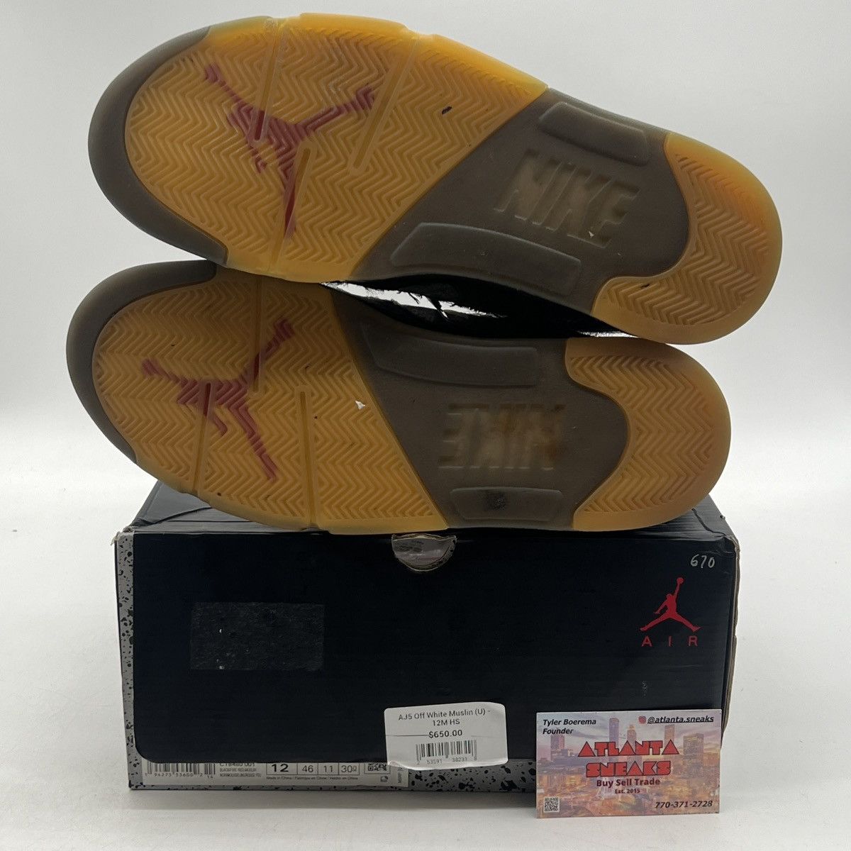 Jordan Brand Off white x air Jordan 5 muslin Size US 12 / EU 45 - 8 Thumbnail
