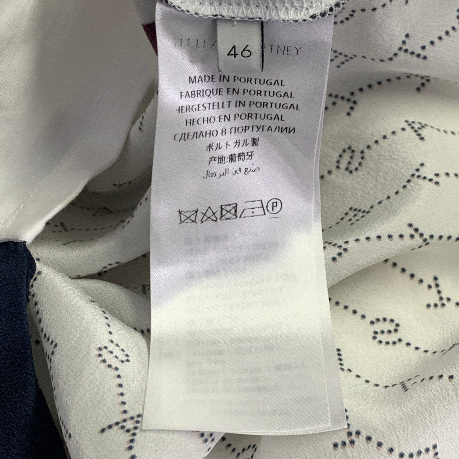 Stella McCartney STELLA McCARTNEY L White Burgundy Navy Cotton Logo Pullover Size L / US 10 / IT 46 - 6 Thumbnail