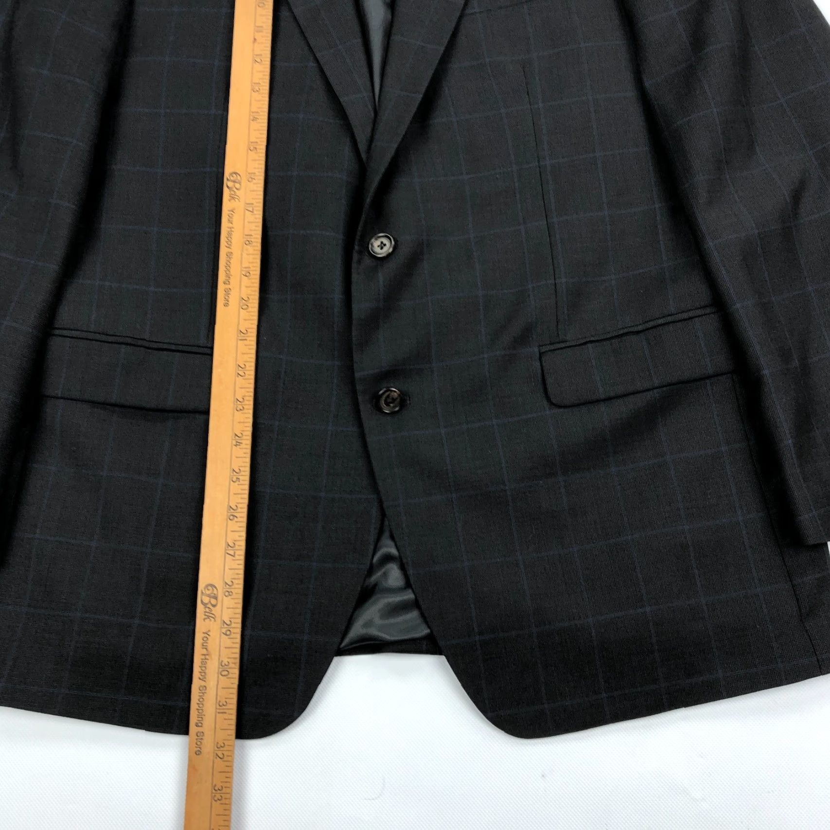 Ralph Lauren Ralph Lauren Blazer Jacket Sport Coat 42R Wool Charcoal Windowpane Men Slim Regular Jacket Blazer Notch Lapel 2 Button Size 42R - 5 Thumbnail