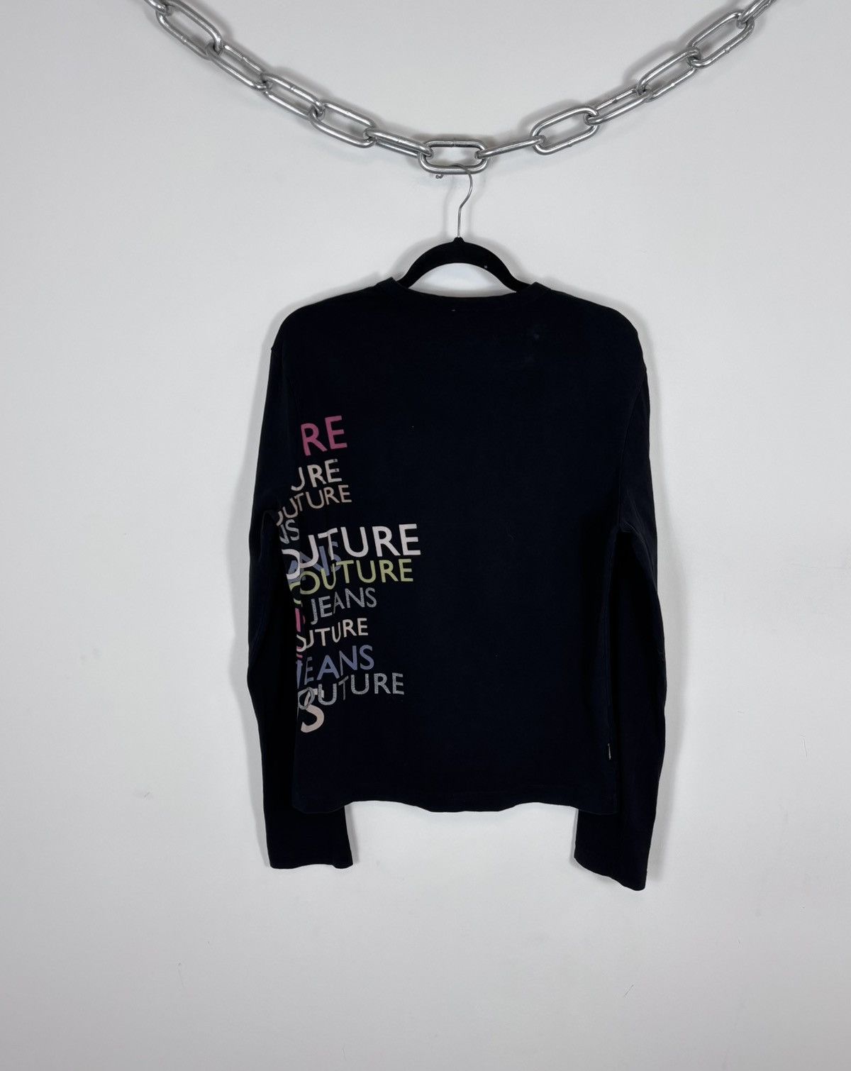 Versace Jeans Couture Versace Jeans Couture Vintage Monogram Black Long Sleeve Tee Size US M / EU 48-50 / 2 - 12 Thumbnail