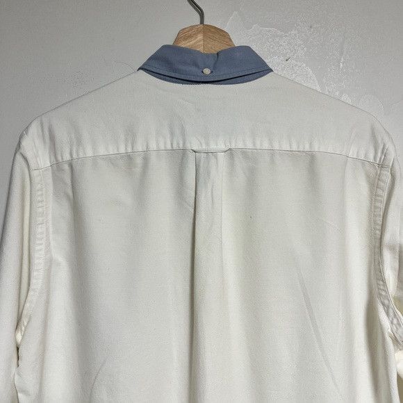 J.Crew J.Crew Slim Fit Oxford Shirt – White w/ Blue Collar – Size M Size US M / EU 48-50 / 2 - 5 Thumbnail