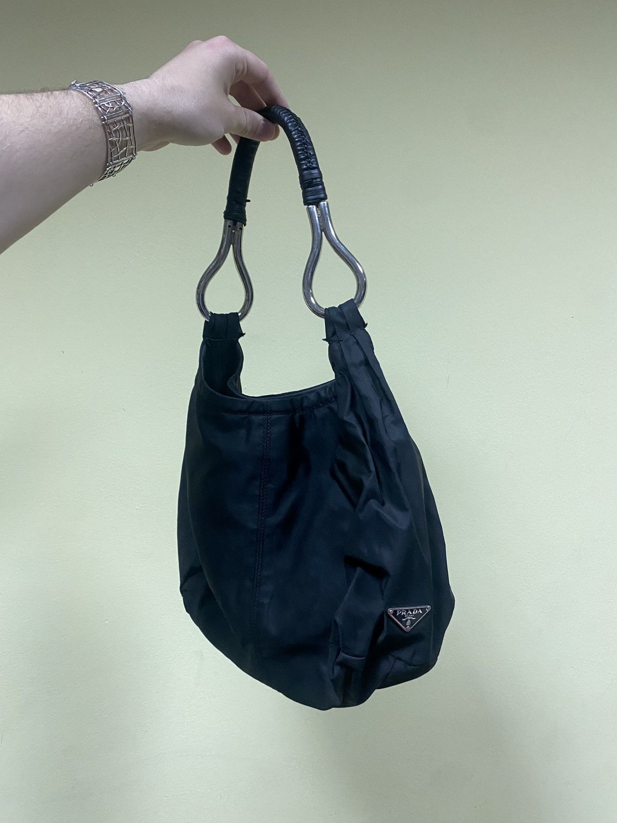 Prada Prada vintage tessuto nylon leather handle shoulder bag Size ONE SIZE - 2 Thumbnail